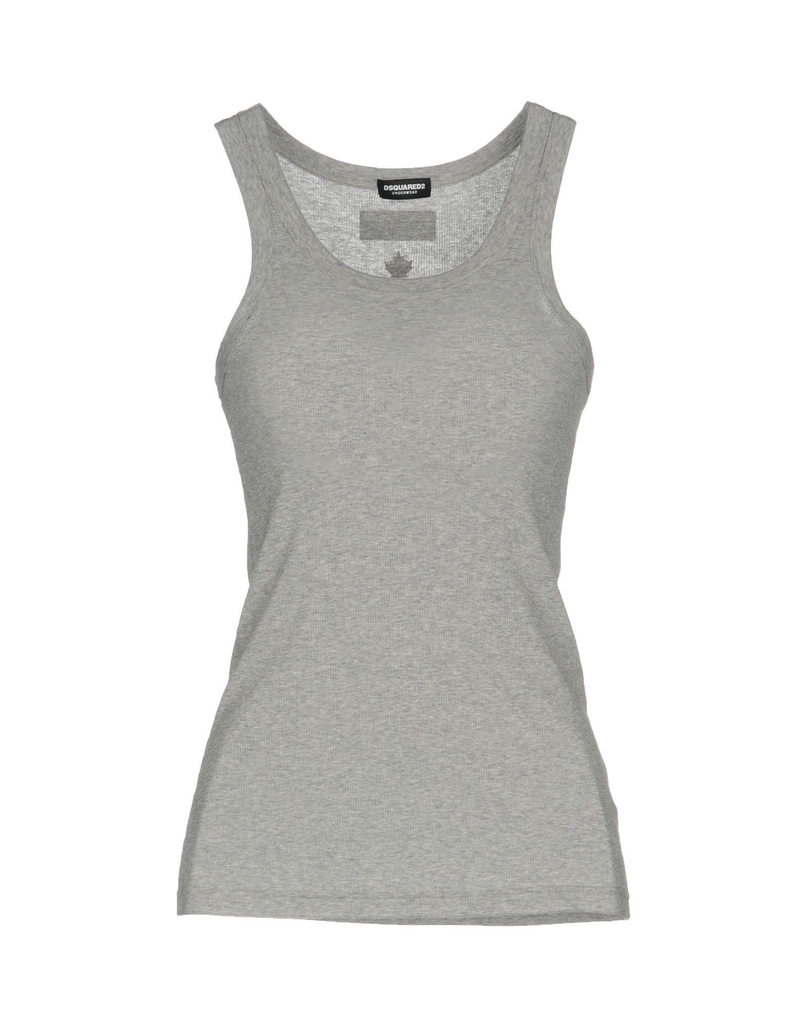 DSquared² Cotton Sleeveless Undershirt in Grey (Gray) - Lyst