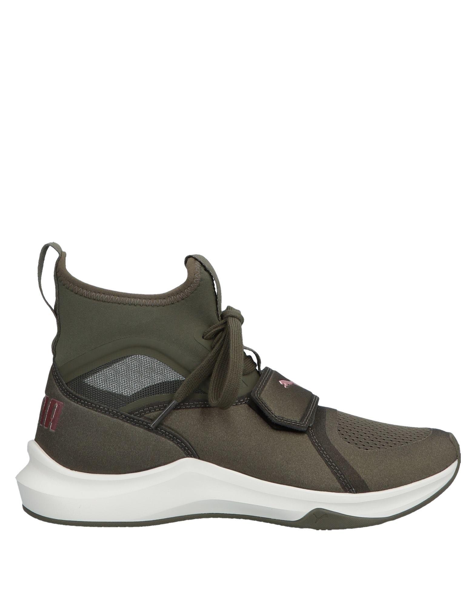 PUMA Satin High-tops & Sneakers in Military Green (Green) - Lyst