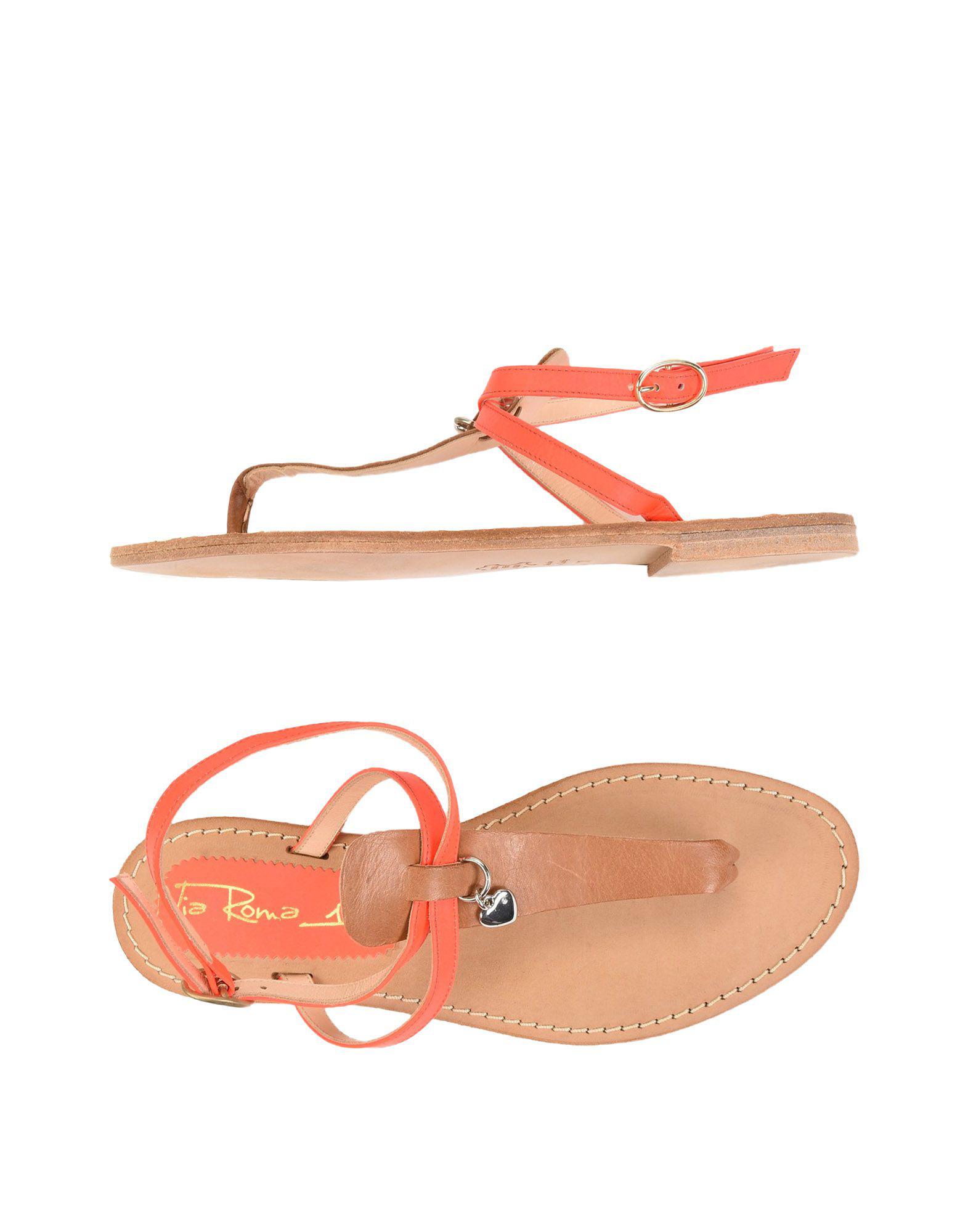 Via Roma 15 Leather Toe Post Sandal in Coral (Pink) - Lyst