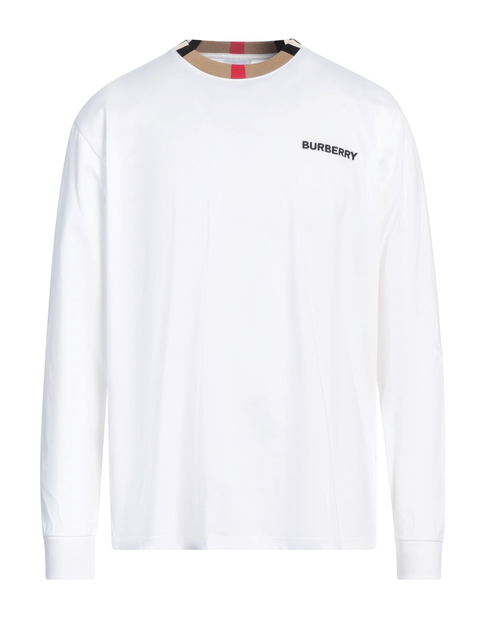 Tシャツ・カットソー Burberry Long sleeve t-shirts Burberry Long Sleeve Icon T-Shirt - White | Editorialist