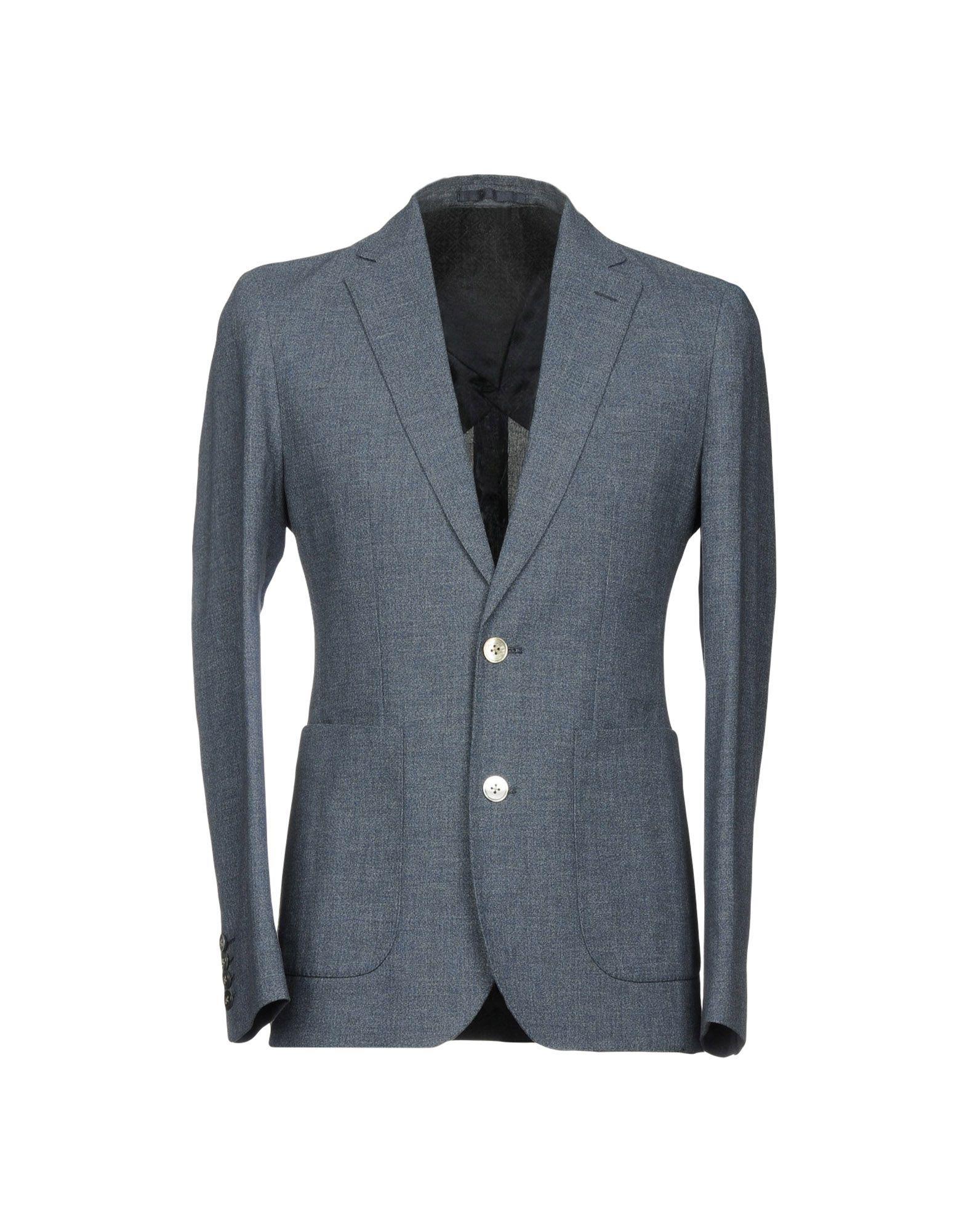 Hardy Amies Cotton Suit Jacket in Dark Blue (Blue) for Men - Lyst