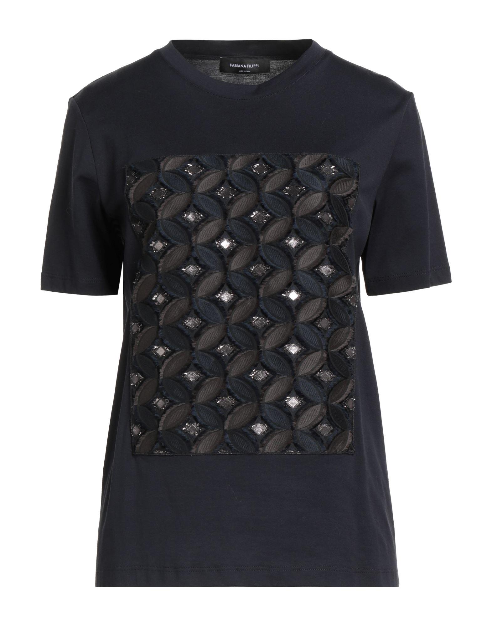 Tシャツ・カットソー FABIANA FILIPPI Jersey T-shirt with all over embroidery T-shirt in jersey, sabbia da Donna | Fabiana Filippi®