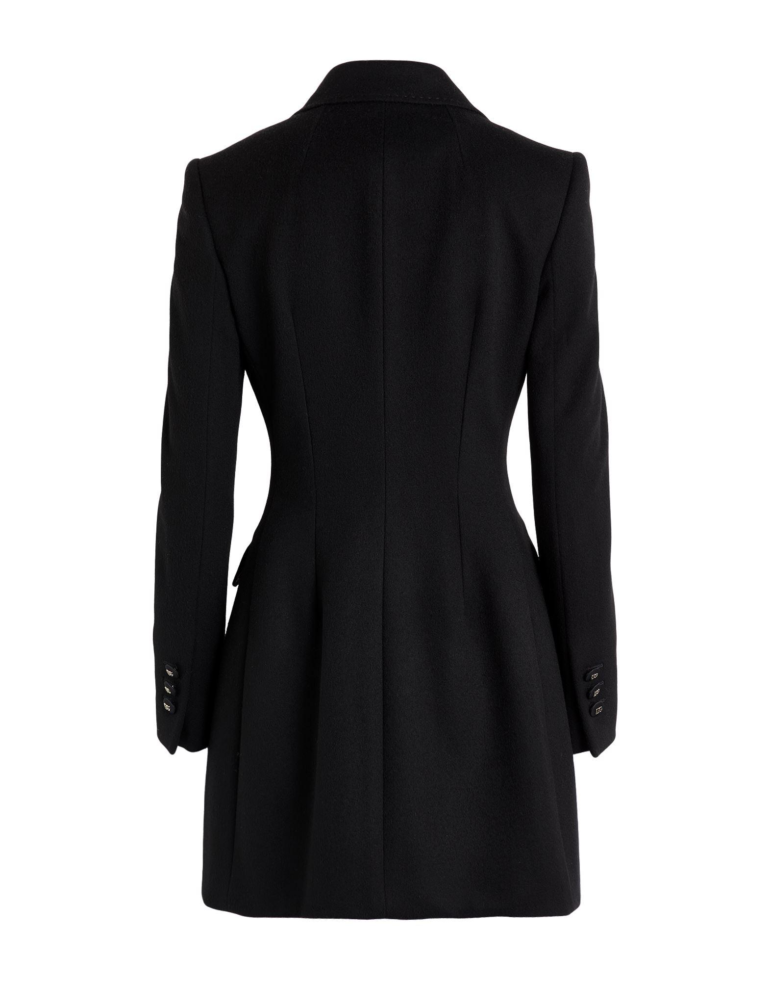 コート DOLCE & GABBANA Black Cashmere Coat Dolce & Gabbana Single-breasted Cashmere Coat In Black