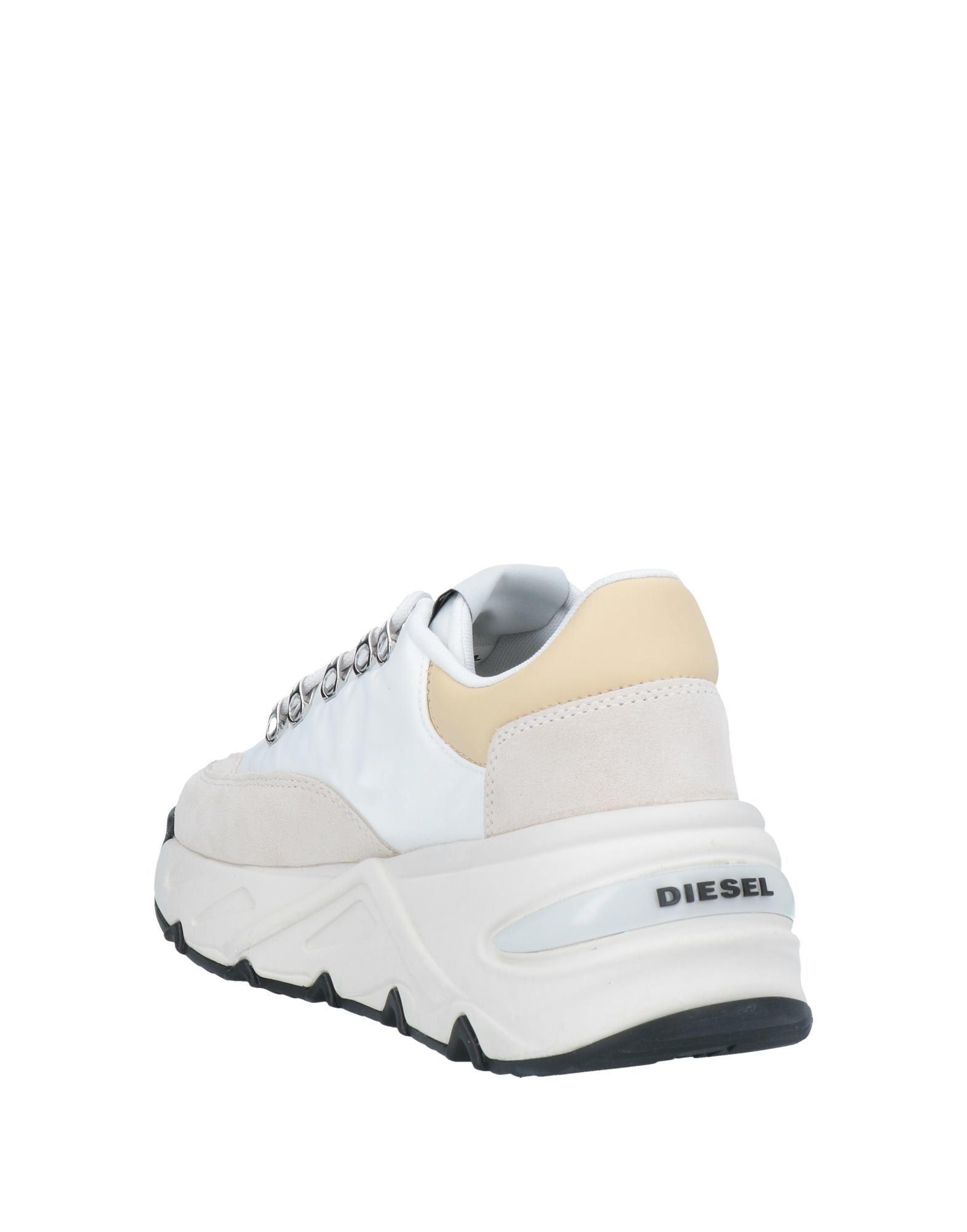 Diesel white leather trainers sale