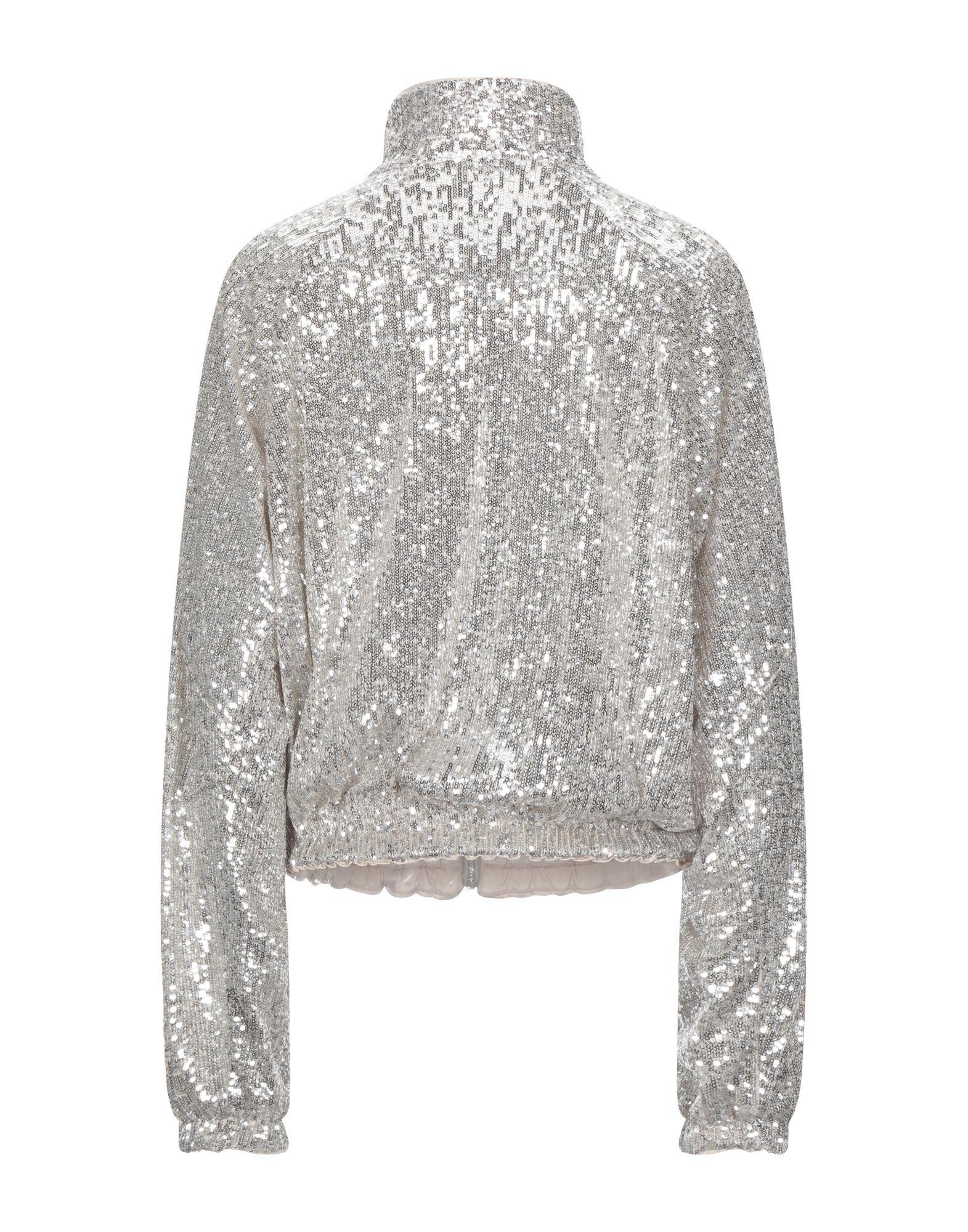 Pinko Synthetic Sweatshirt in Silver (Metallic) - Lyst