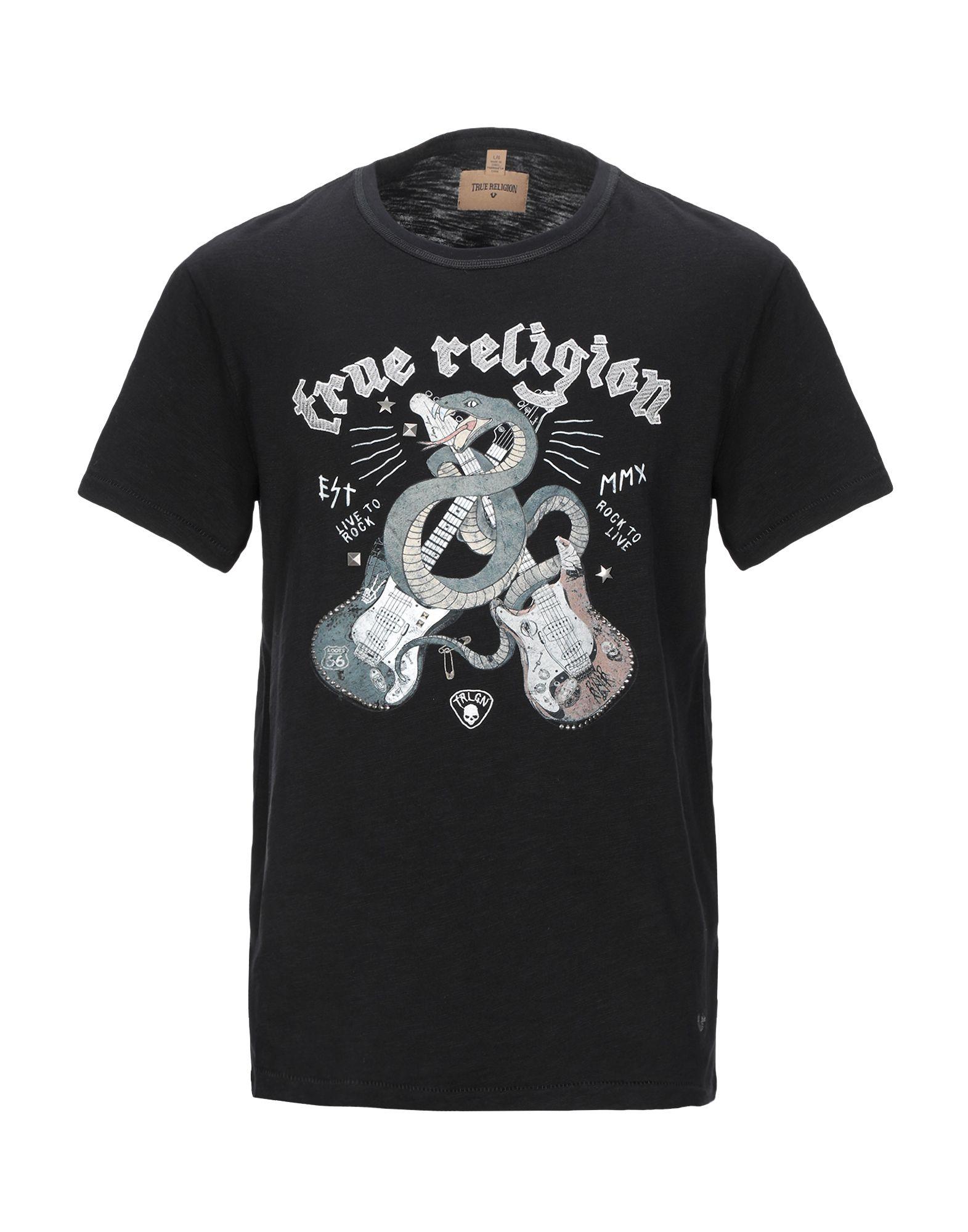 True Religion Cotton T-shirt in Black for Men - Lyst