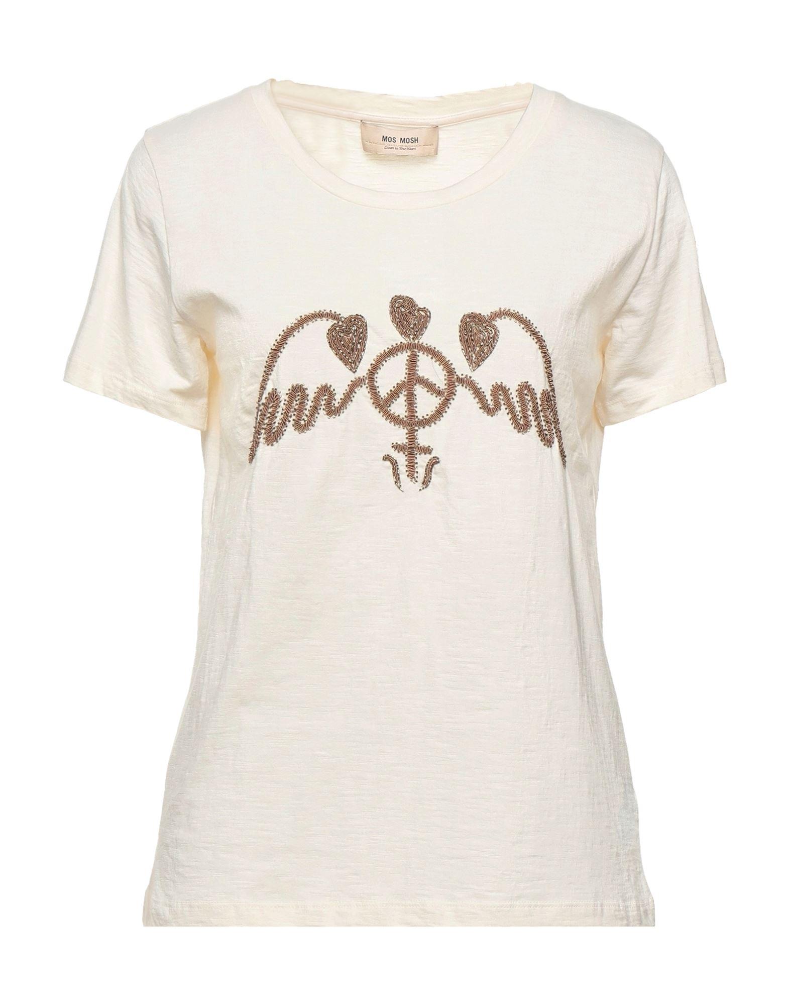 Mos Mosh Cotton T-shirt in Beige 
