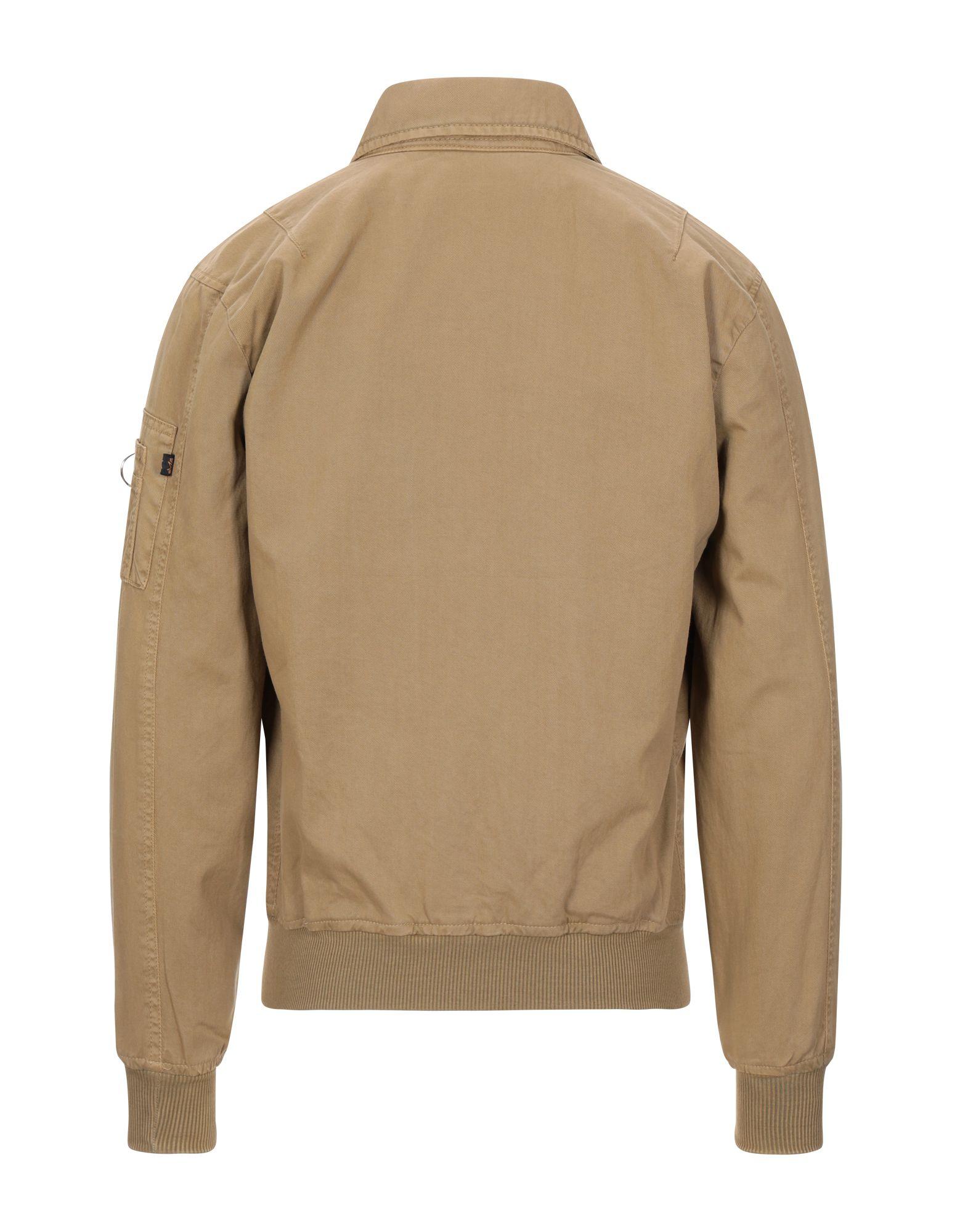 Alpha Industries Cotton Jacket In Camel Natural For Men Lyst