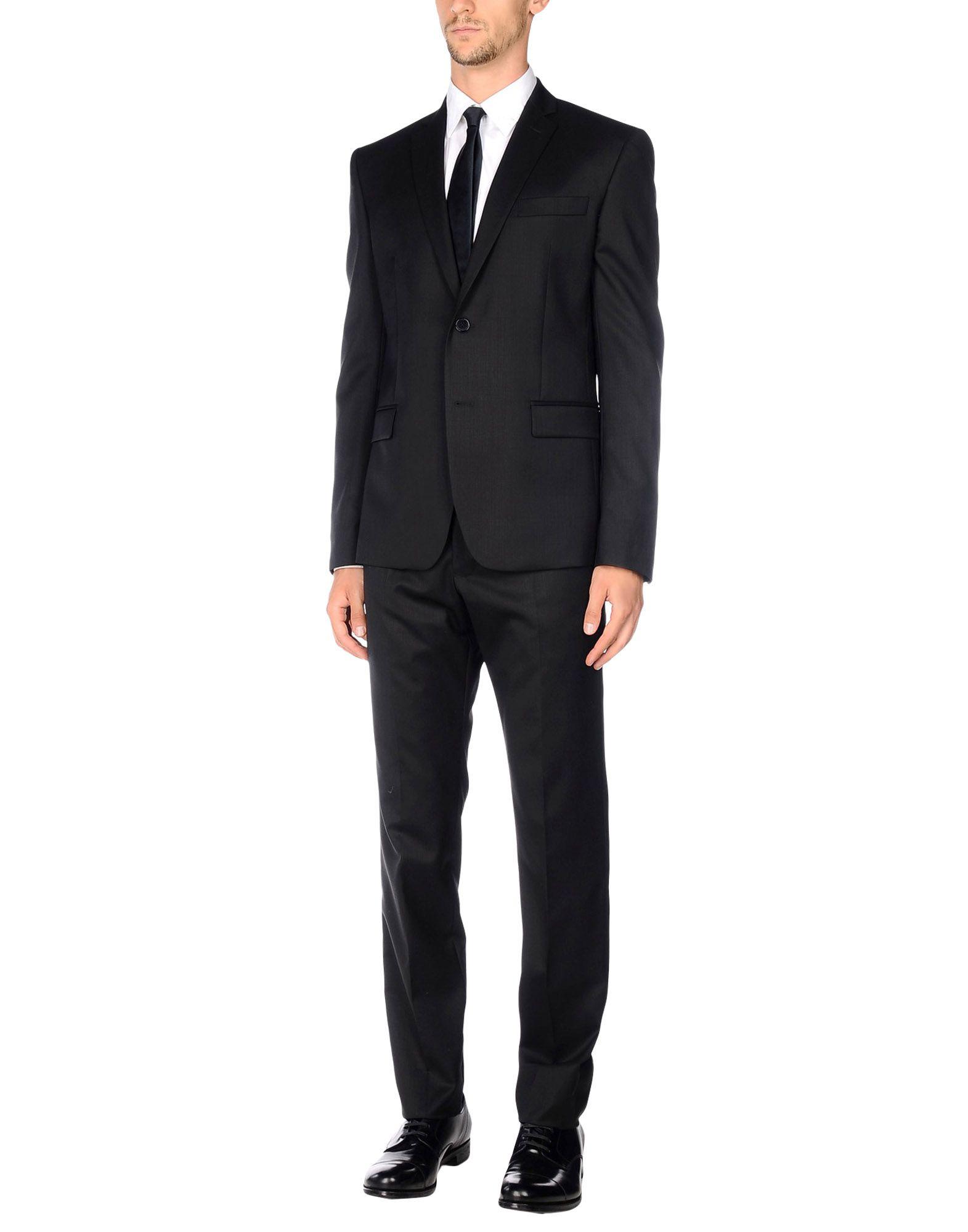 Versace Wool Suit in Black for Men - Lyst