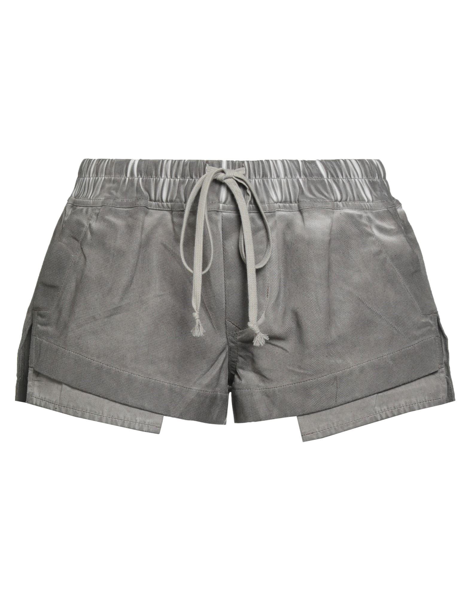 ショートパンツ RICK OWENS Women Shorts  Burmudas RP01E7327SCH 41 GREY DRKSHDW distressed high-rise denim shorts in grey - Rick