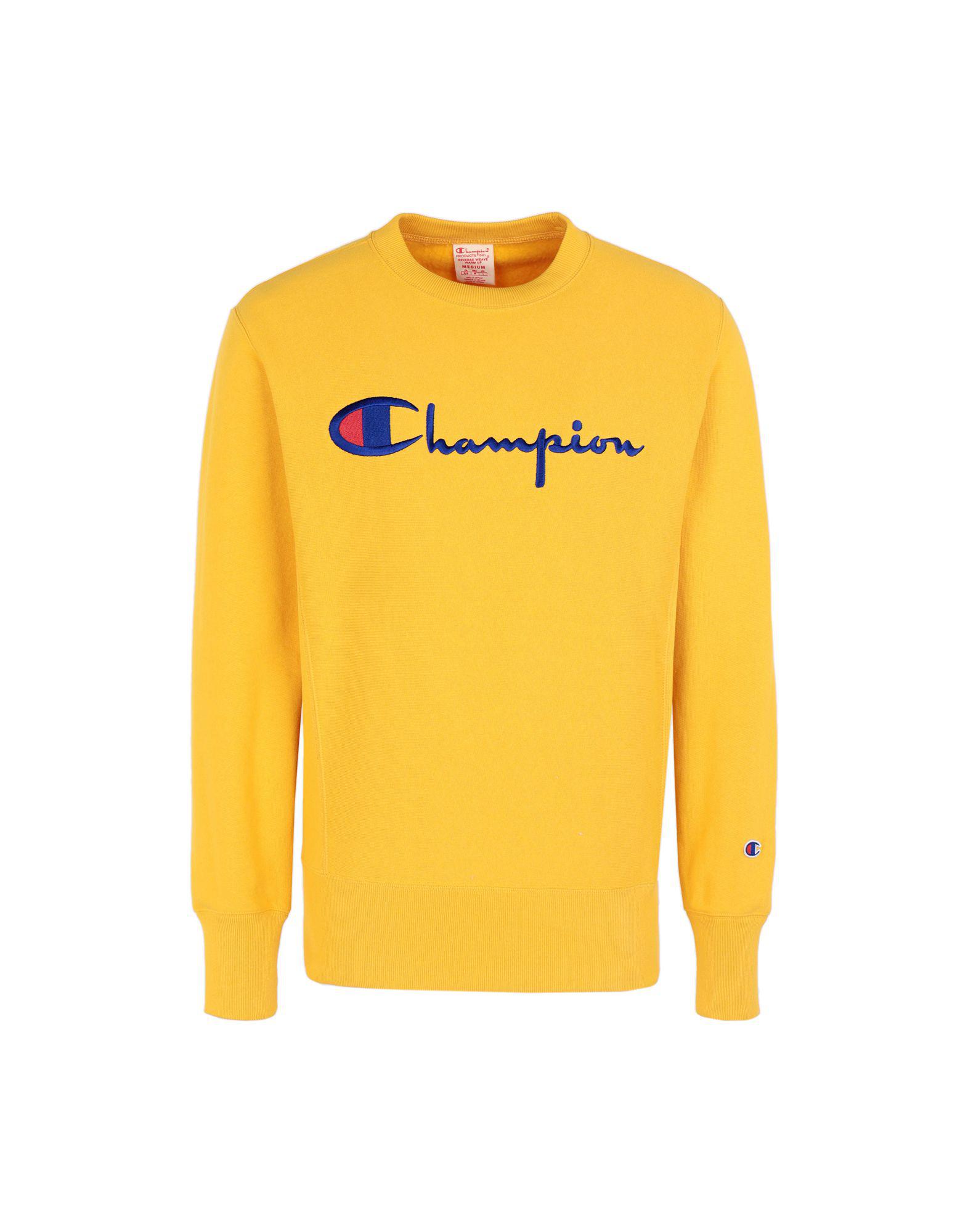 yellow champion sweatshirt men