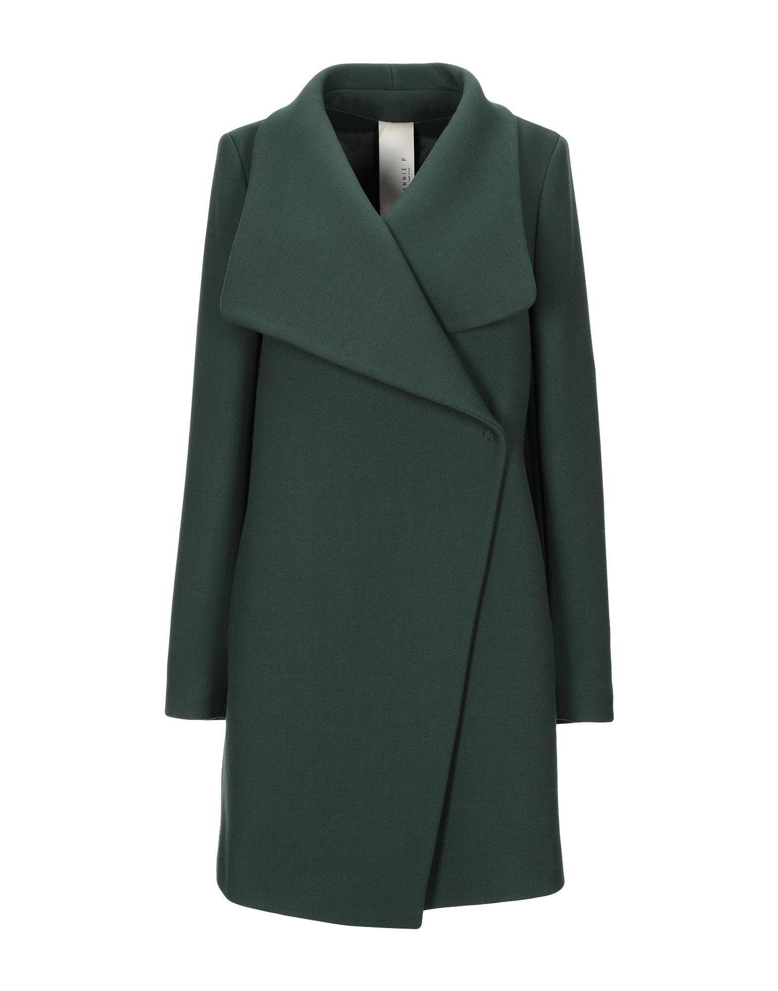 Annie P Flannel Coat in Dark Green (Green) - Lyst