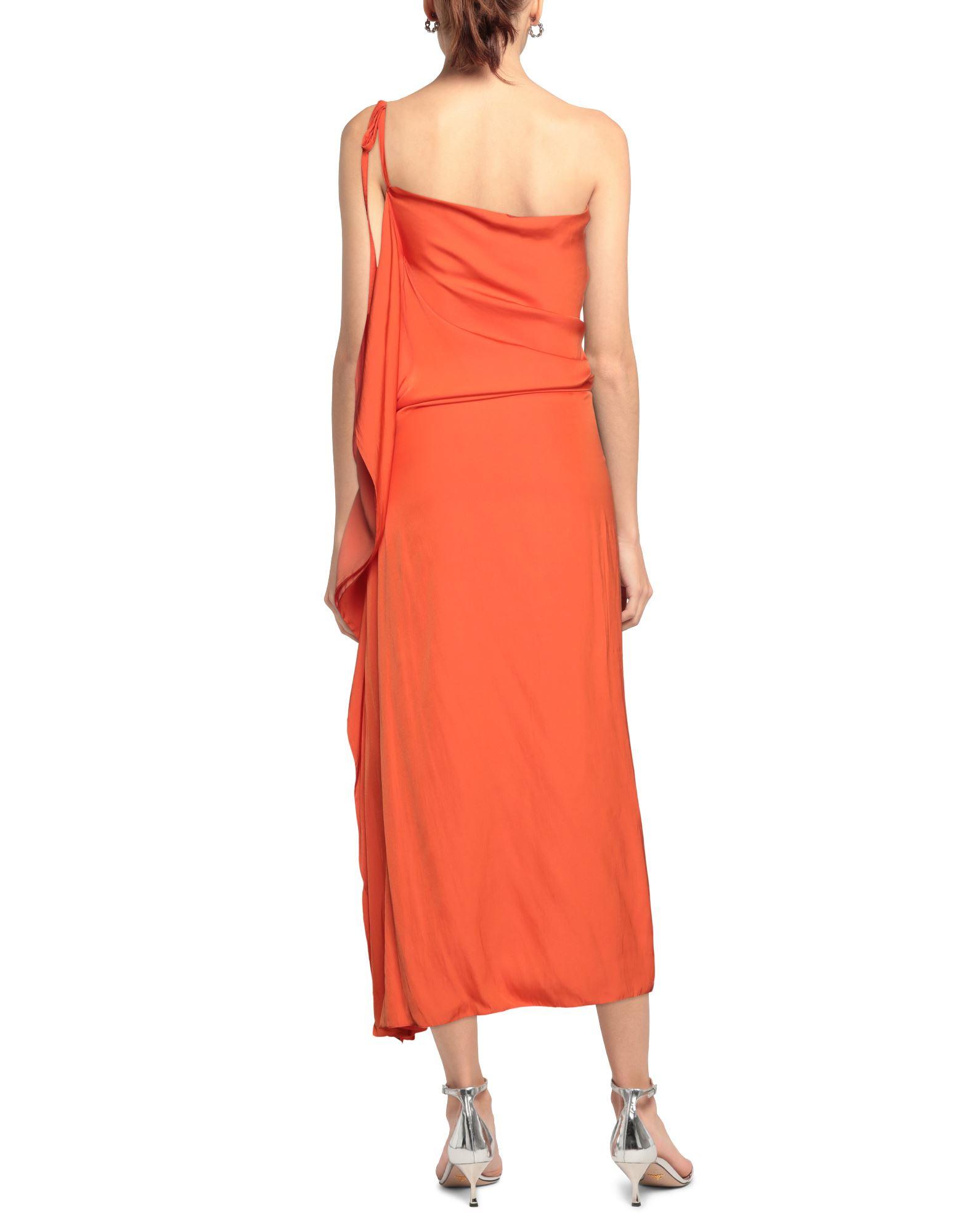 Sportmax Synthetic Long Dress in Orange | Lyst