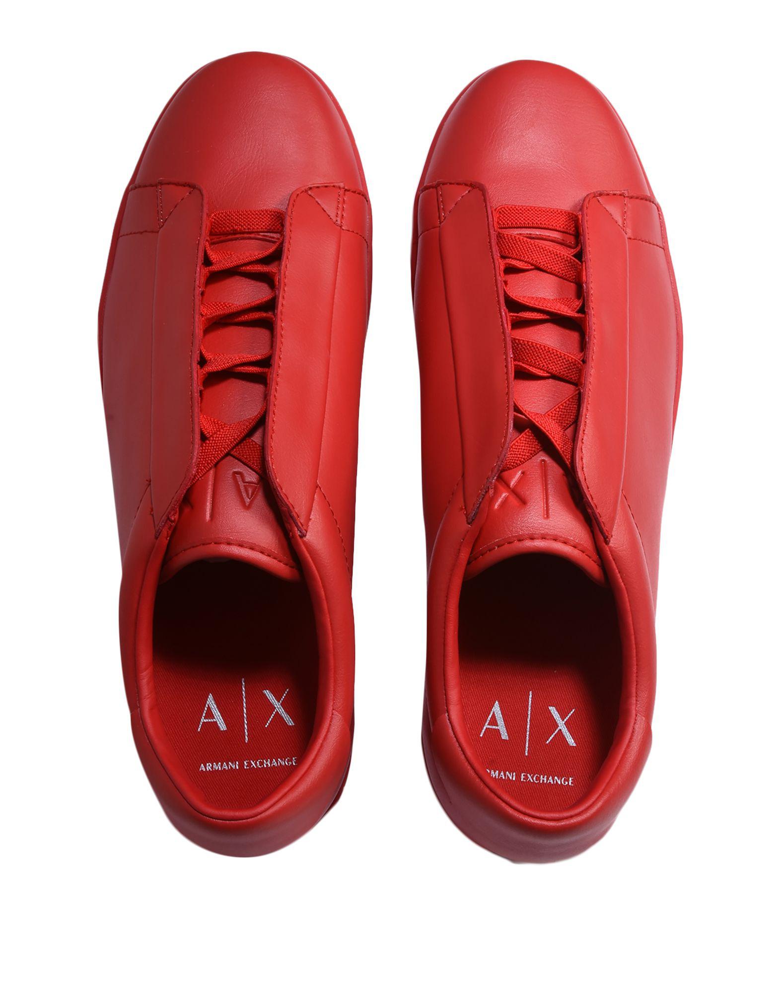 Armani Exchange Lowtops & Sneakers in Brick Red (Red) for Men Lyst