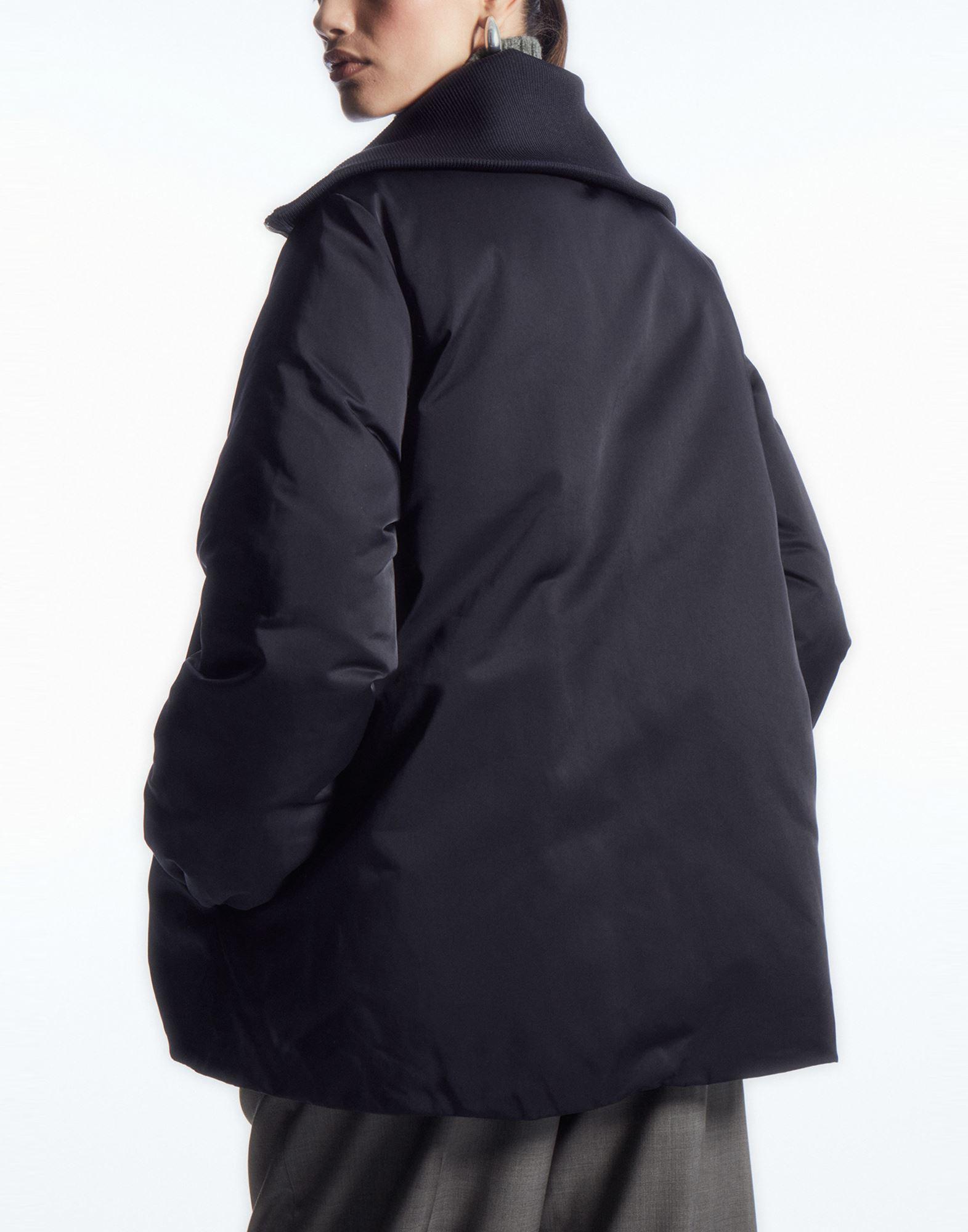 ジャケット・アウター COS Ribbed-Collar Puffer Jacket RIBBED-COLLAR PUFFER JACKET - NAVY | COS