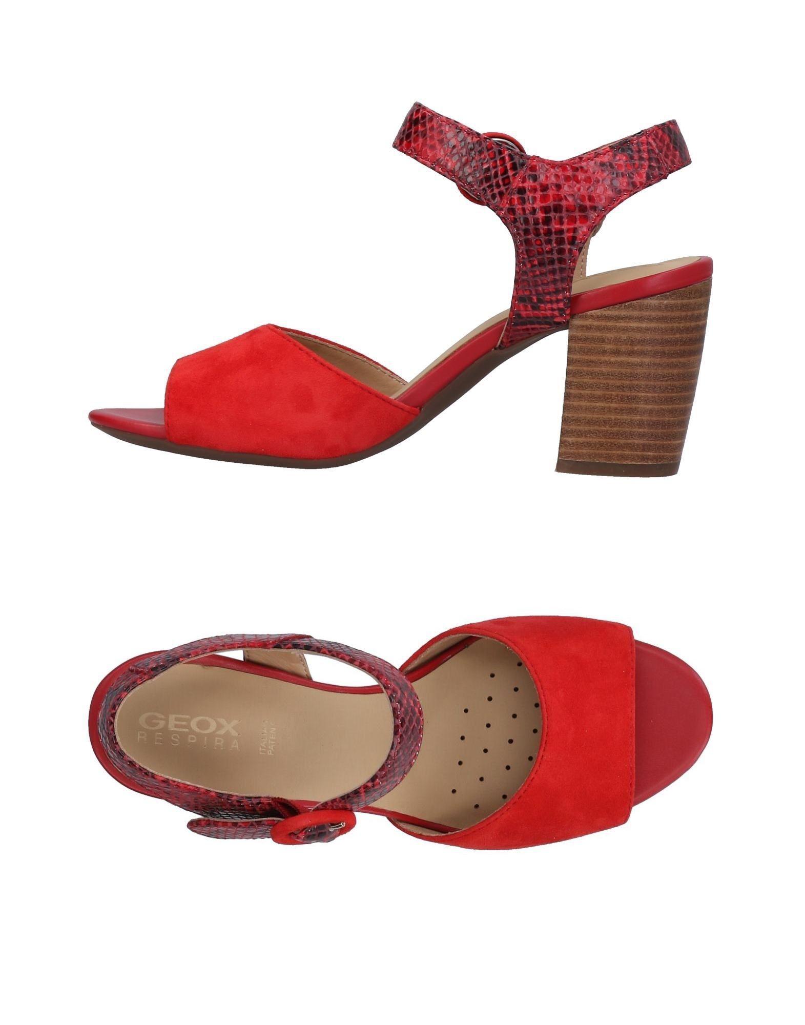 geox red sandals