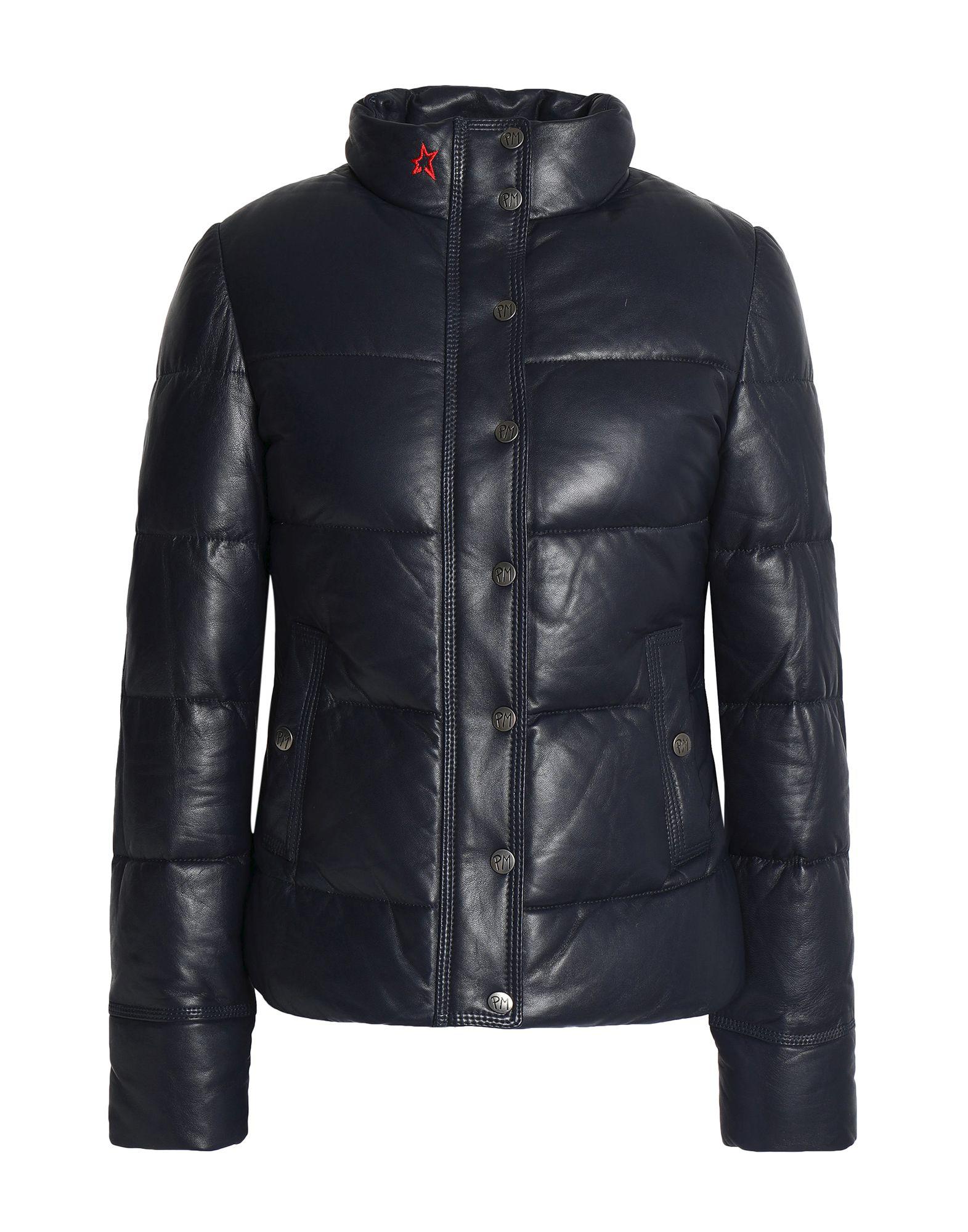 Perfect Moment Leather Down Jacket in Dark Blue (Blue) - Lyst