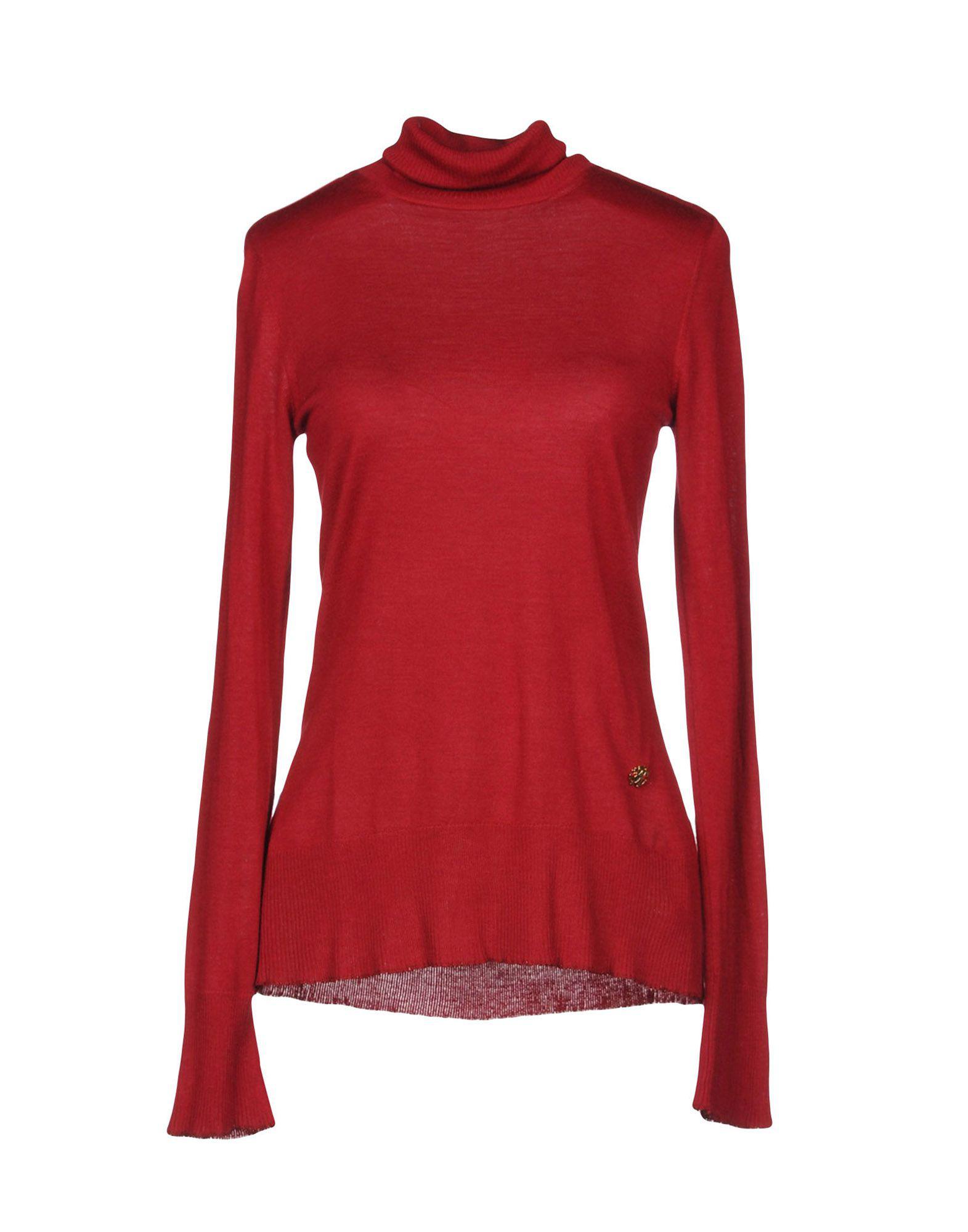Roberto Cavalli Wool Turtleneck in Red - Lyst