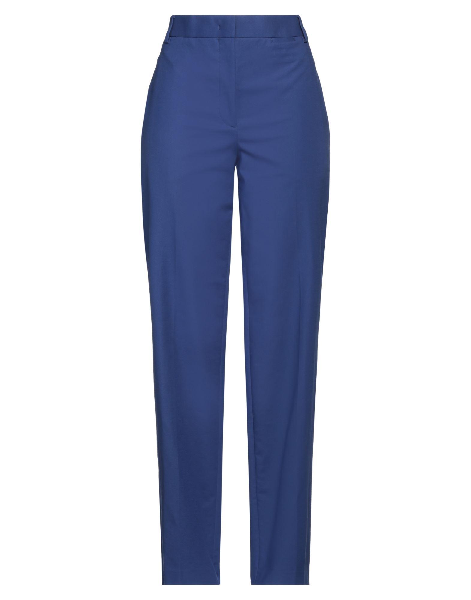 パンツ PAUL SMITH Women Straight Pants W1R 255T N00001 49 Blue A Suit To Travel In - Women's Petrol Blue Slim-Fit Wool Trousers