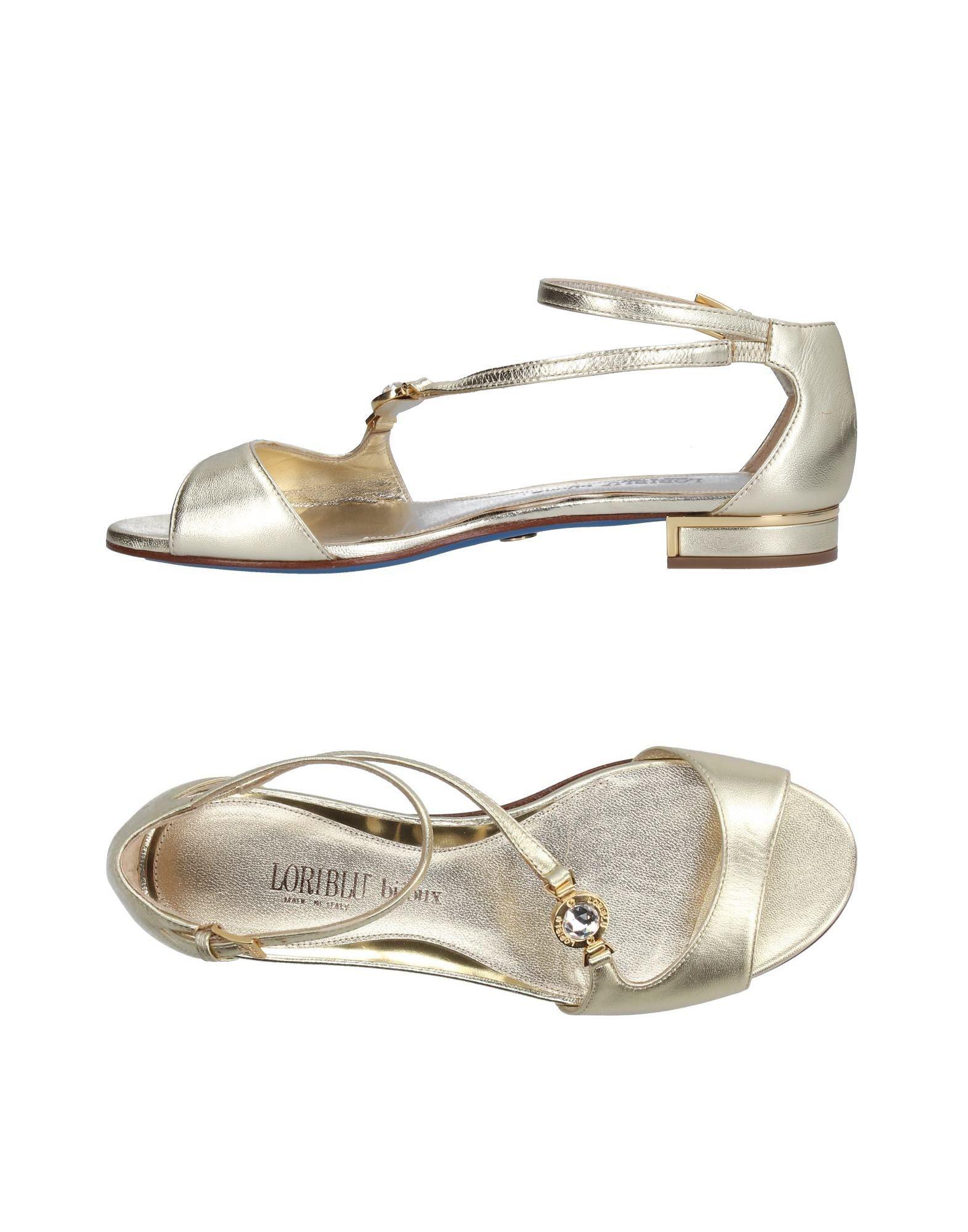 Loriblu Leather Sandals in Gold (Metallic) - Lyst