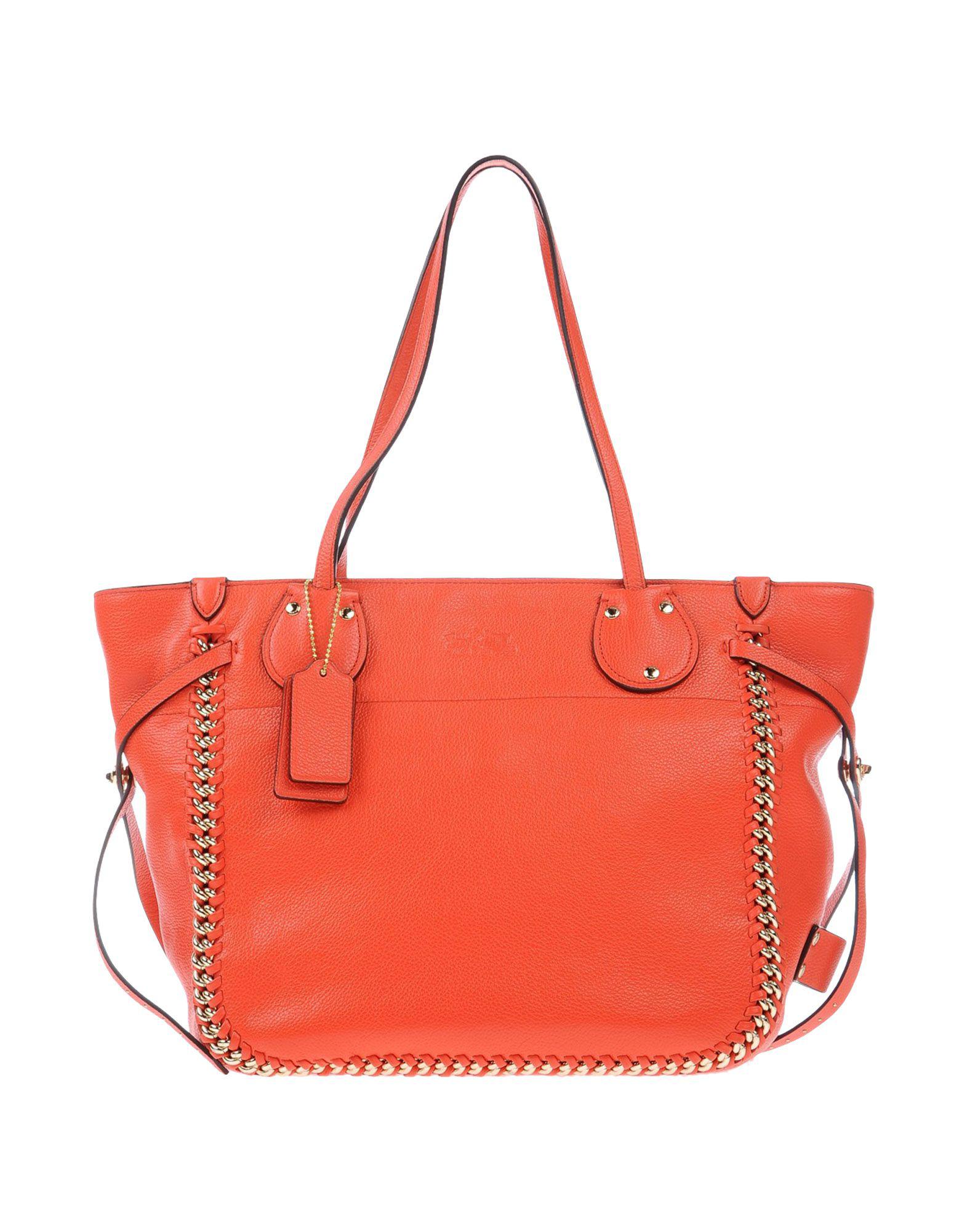 COACH Leather Handbag in Red - Lyst