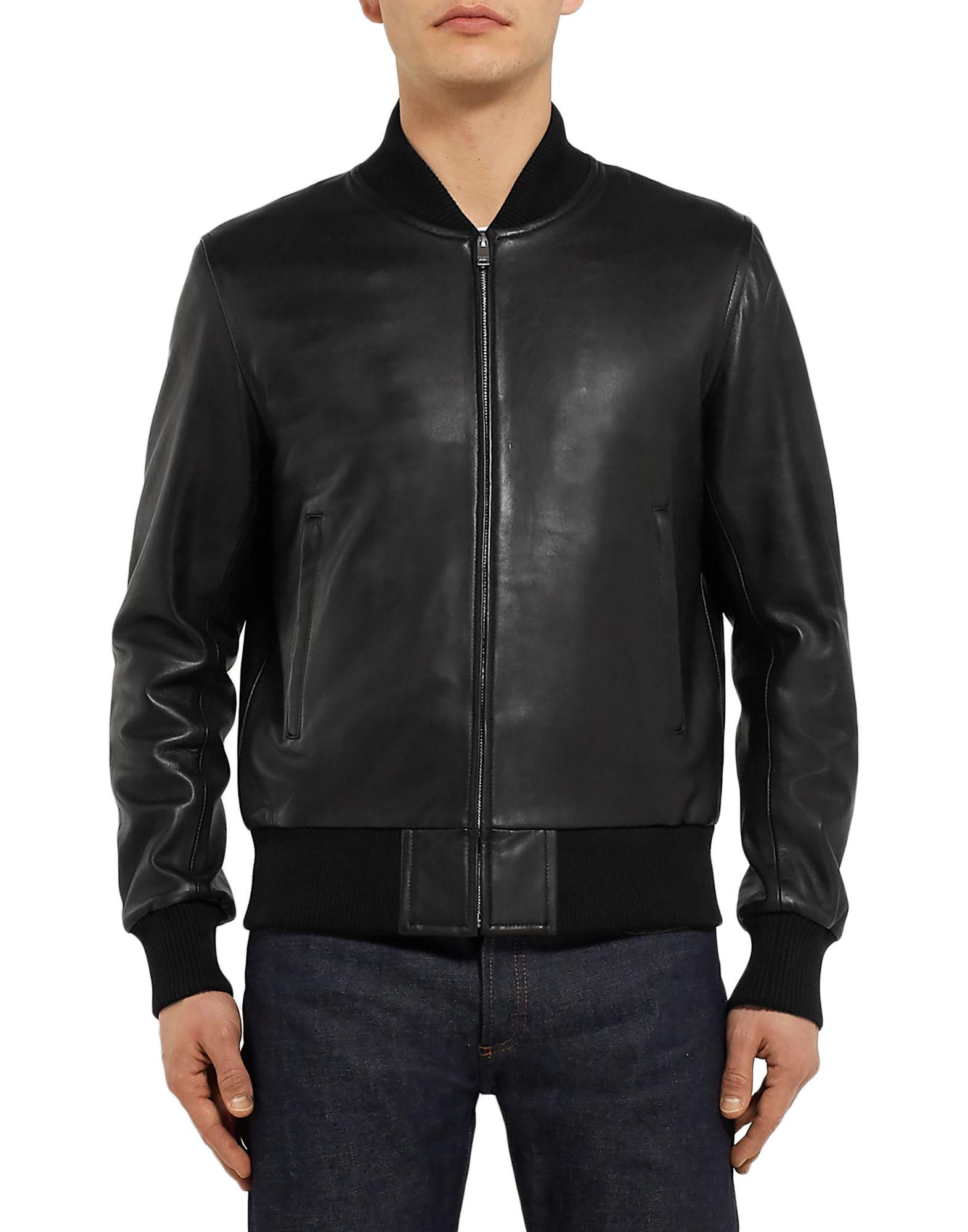 Veste bomber en cuir Sandro pour homme en coloris Noir Lyst