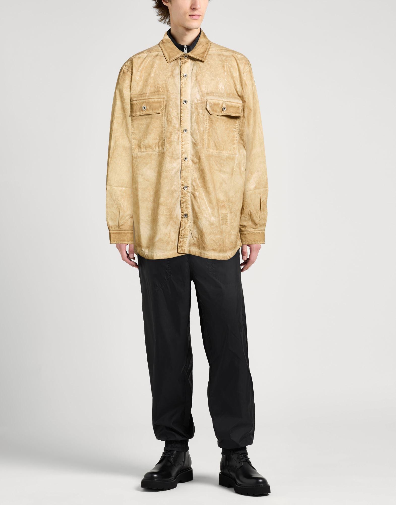 Rick Owens Camel Jacket Cotton in Natural for Men | Lyst