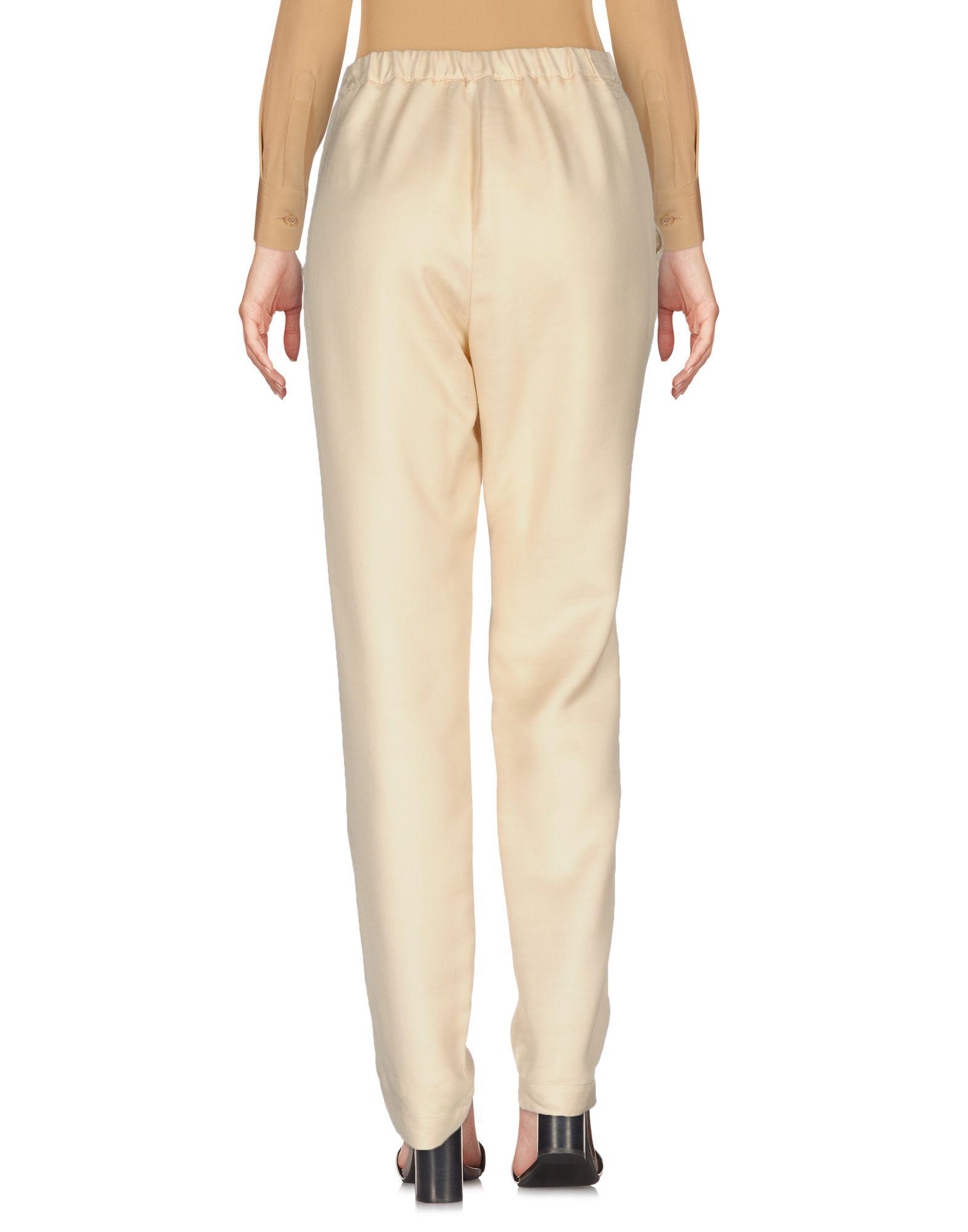 Momoní Flannel Casual Pants in Ivory (White) - Lyst