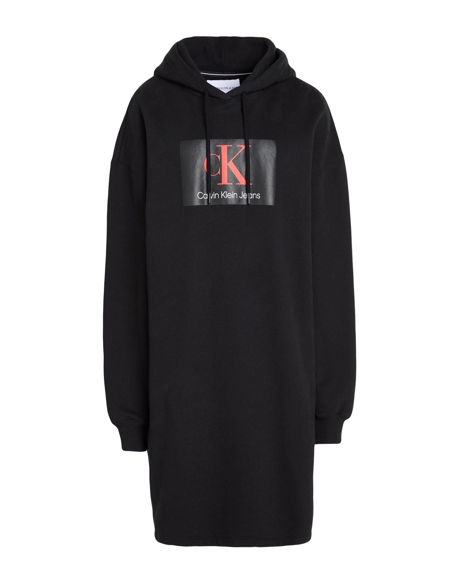 chinese dress ladies Calvin Klein Chenille Monologo Hoodie Dress In Grey Heather Women main image 0