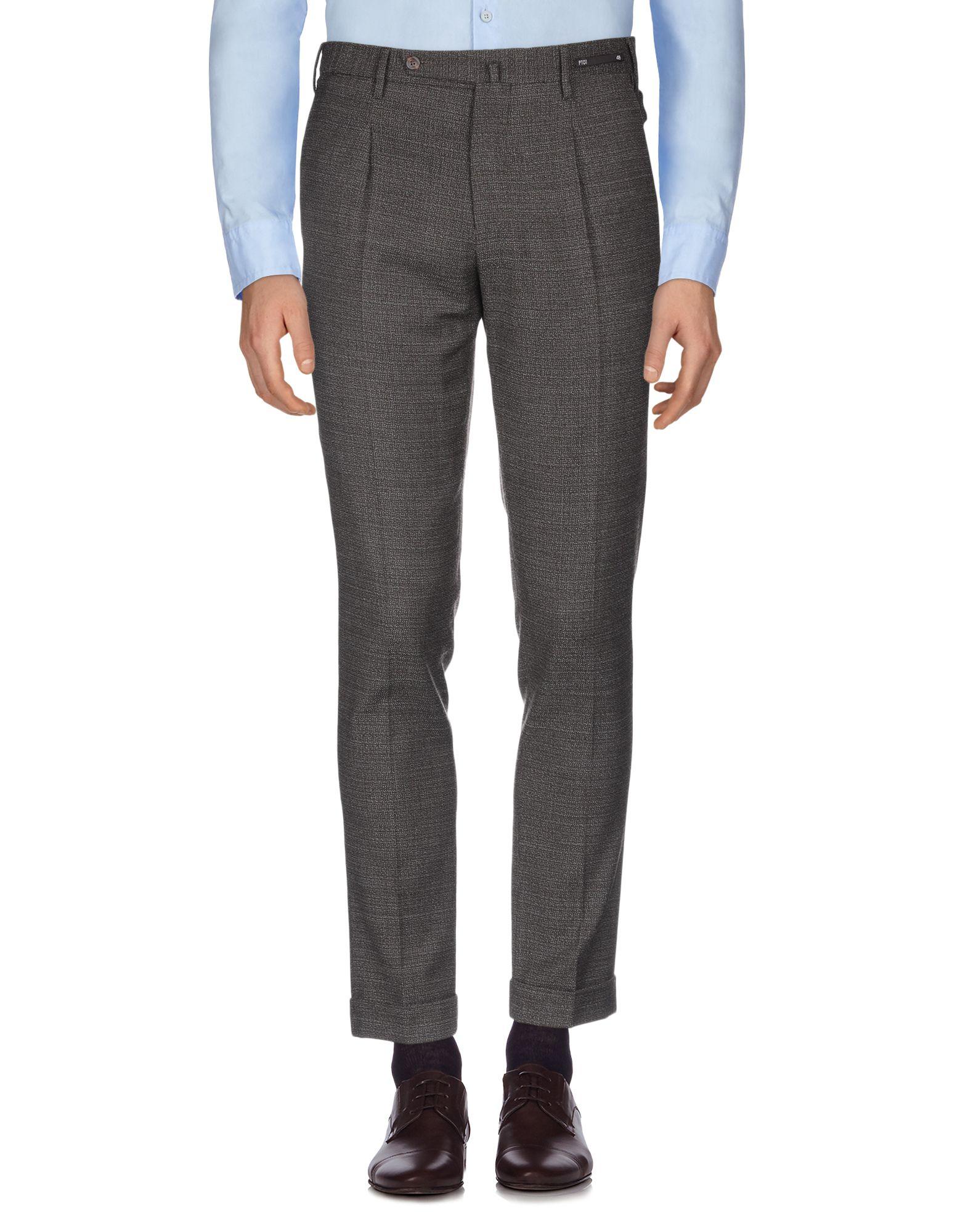 PT01 Wool Casual Pants in Dark Brown (Brown) for Men Lyst