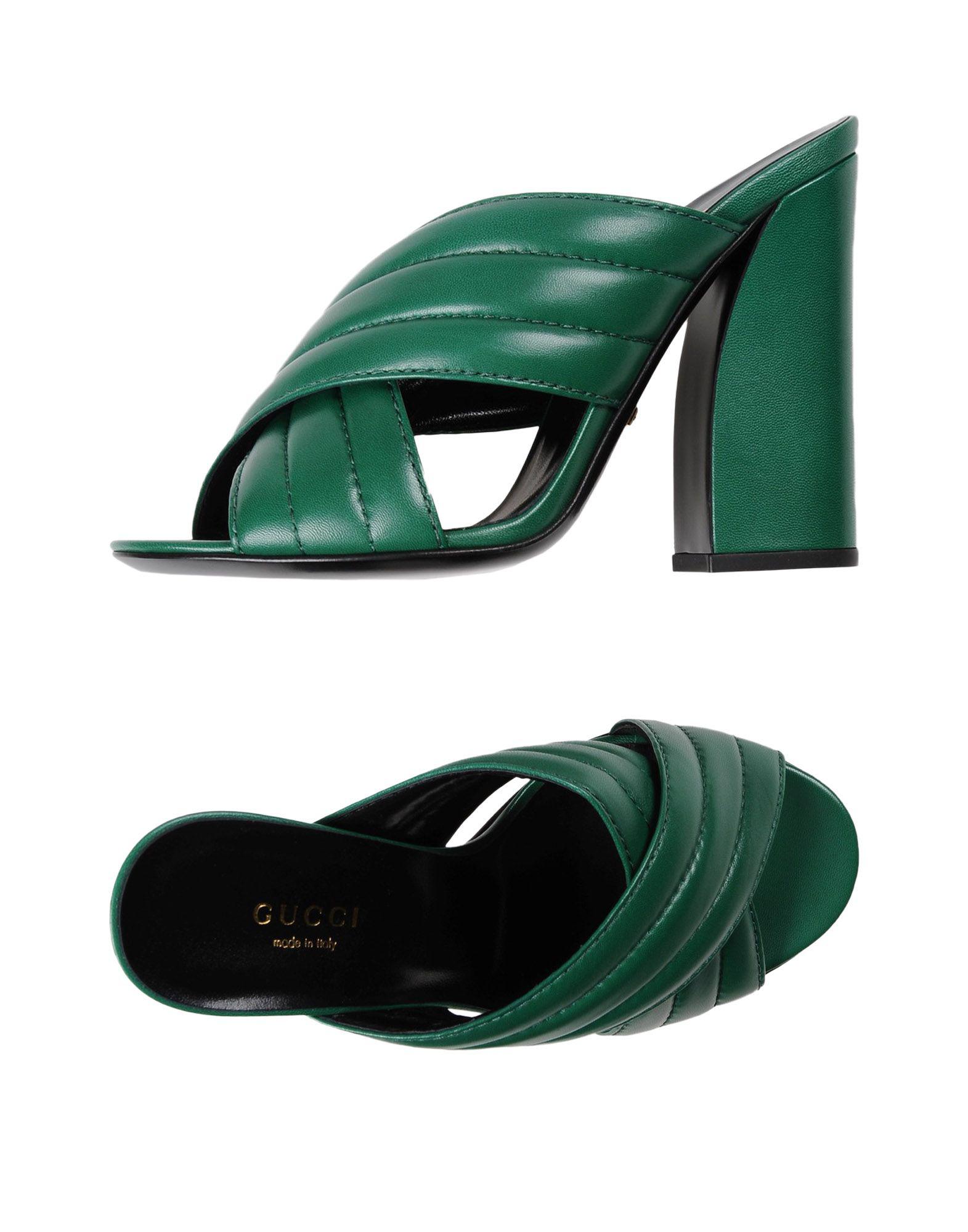 Gucci Leather Sandals in Green Lyst