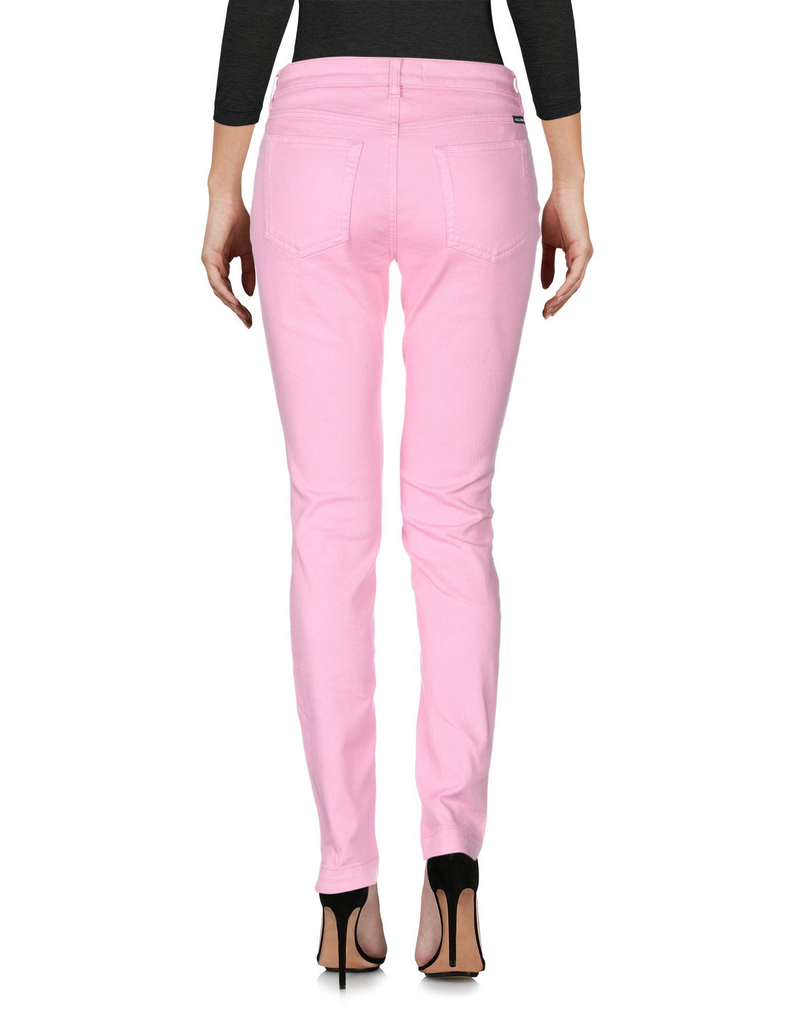 Dolce & Gabbana Denim Pants in Pink - Lyst