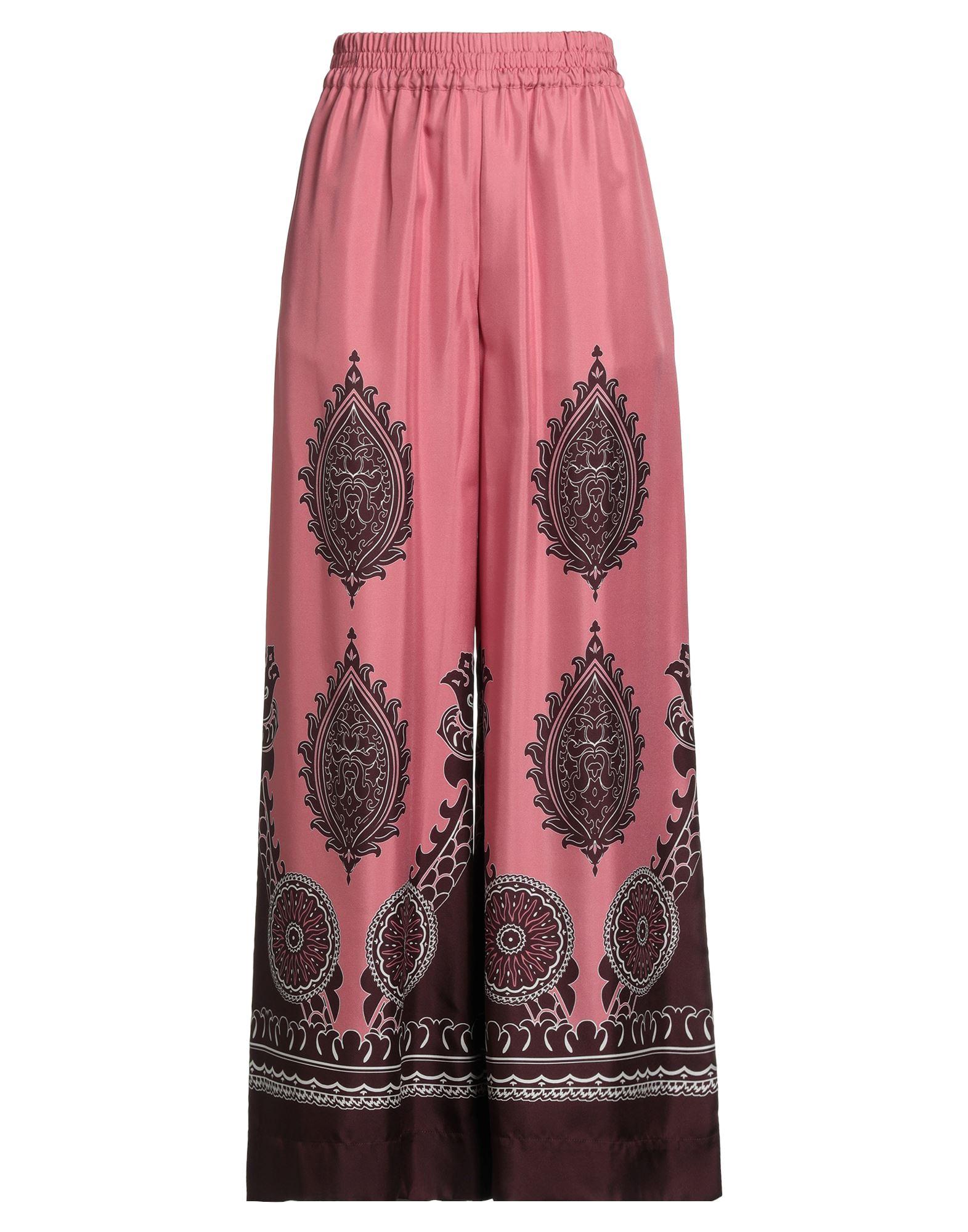 【La DoubleJ】 High-riseプリントシルク palazzoパンツ Printed silk twill palazzo pants in multicoloured - La