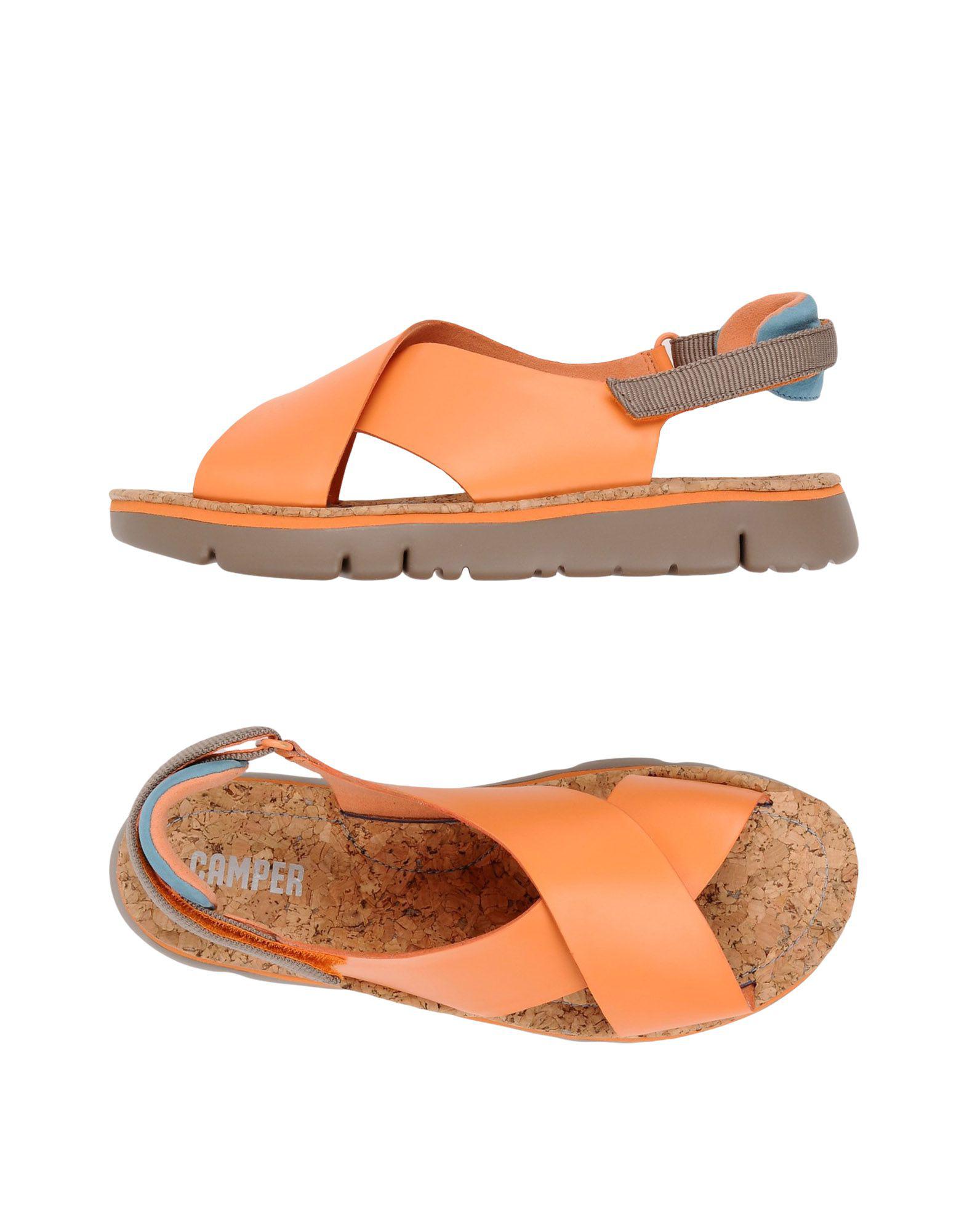 camper orange sandals