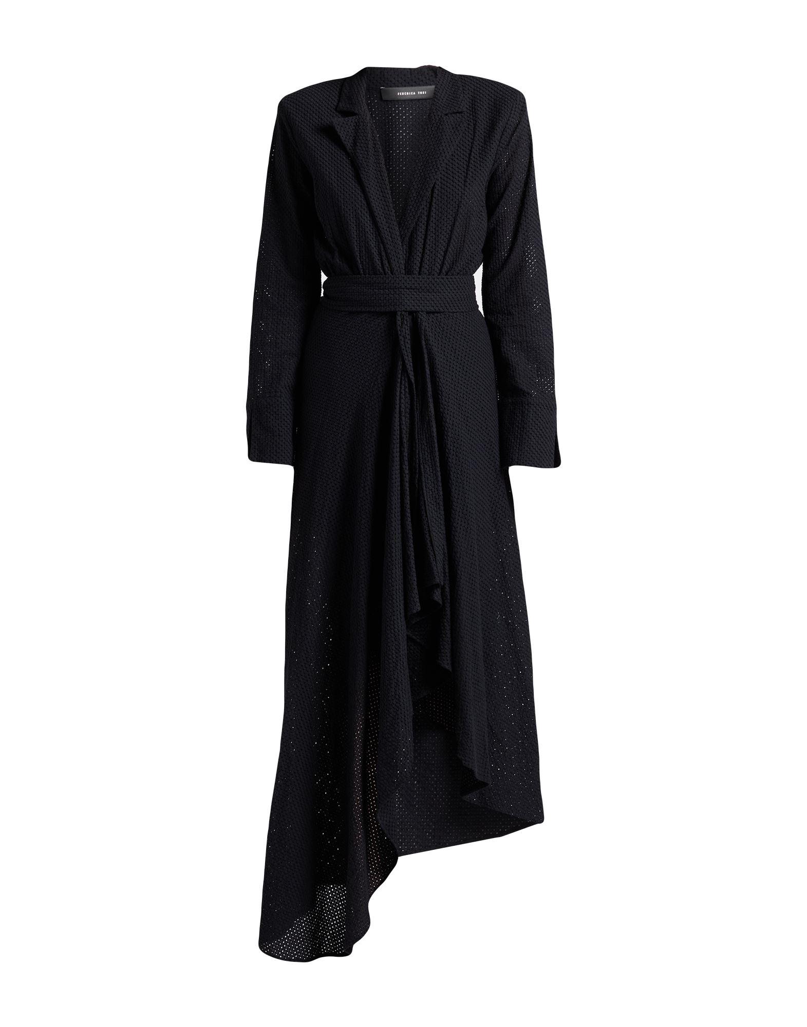 ワンピース FEDERICA TOSI Federica Tosi Dresses Black FEDERICA TOSI - Black American Neck Dress – TRYME Shop