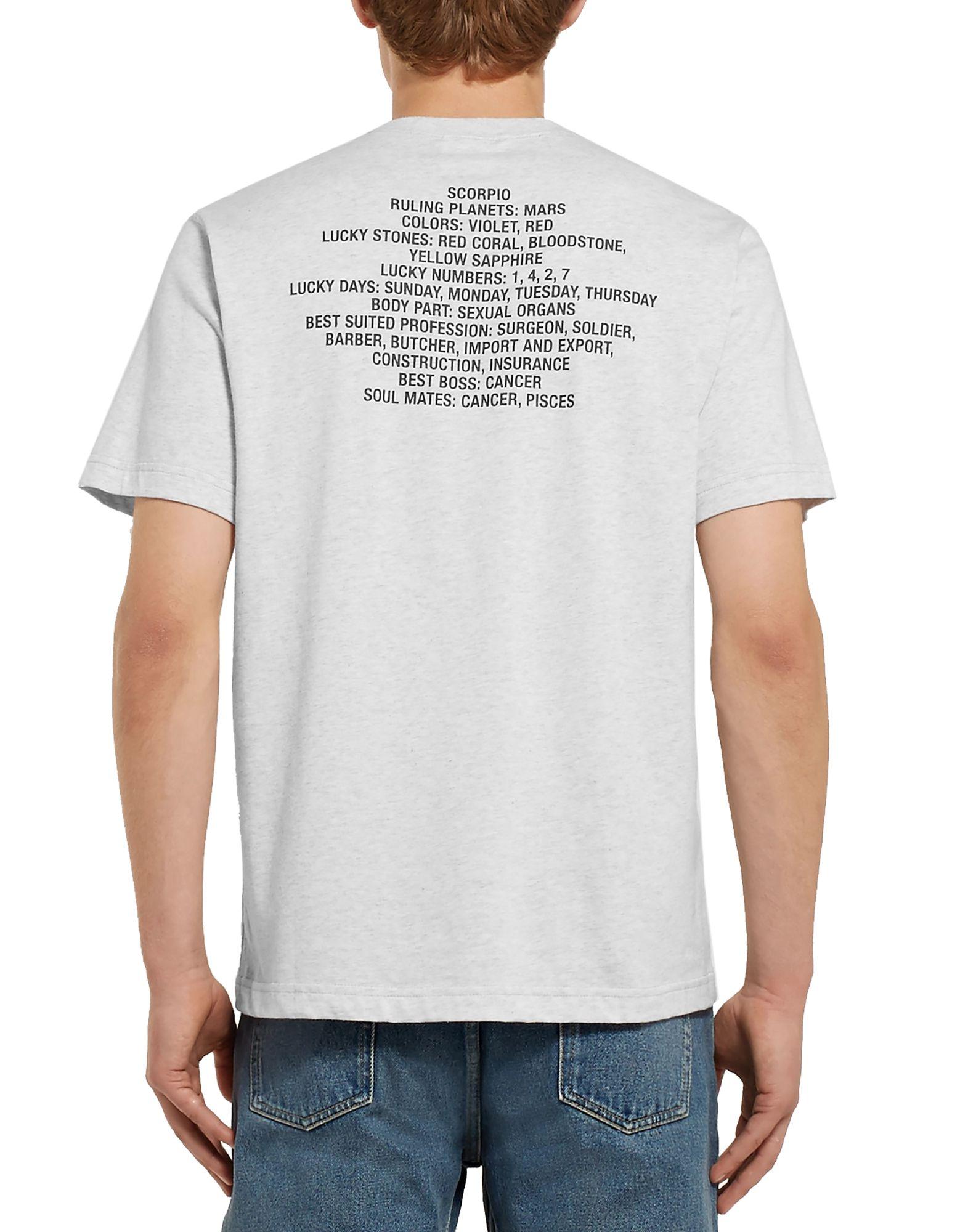 Vetements Scorpio Printed Cotton-jersey T-shirt in Light Grey (Gray) for  Men | Lyst