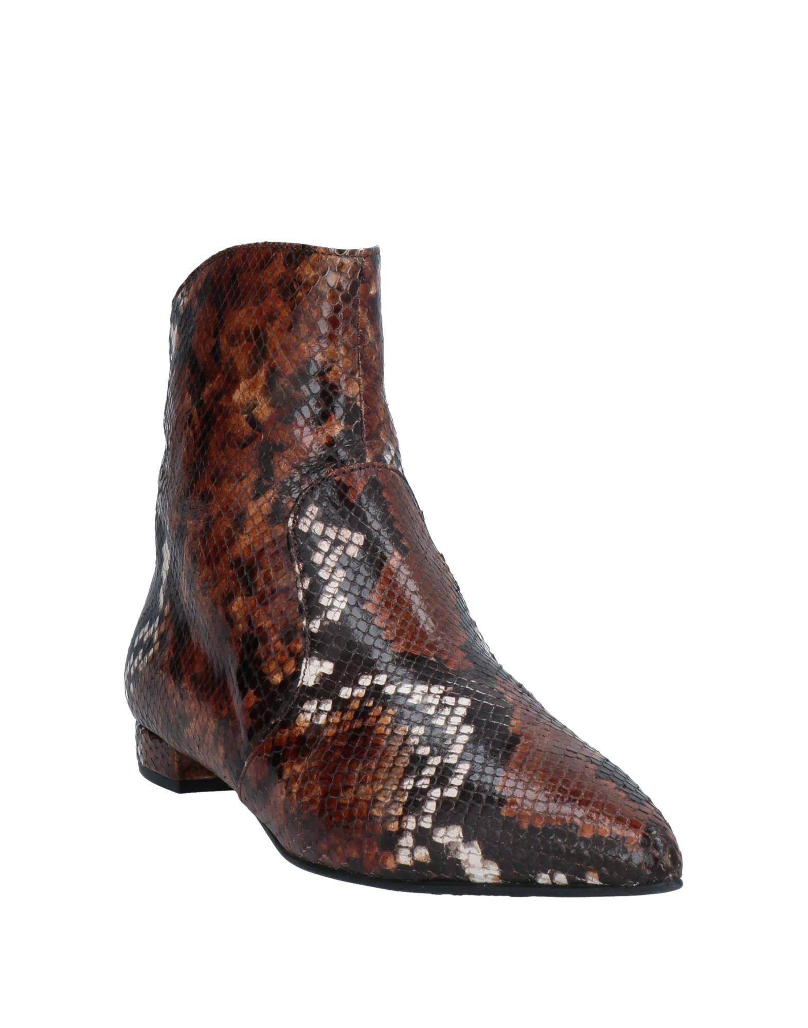 Pretty Ballerinas Leather Ankle Boots in Brown | Lyst