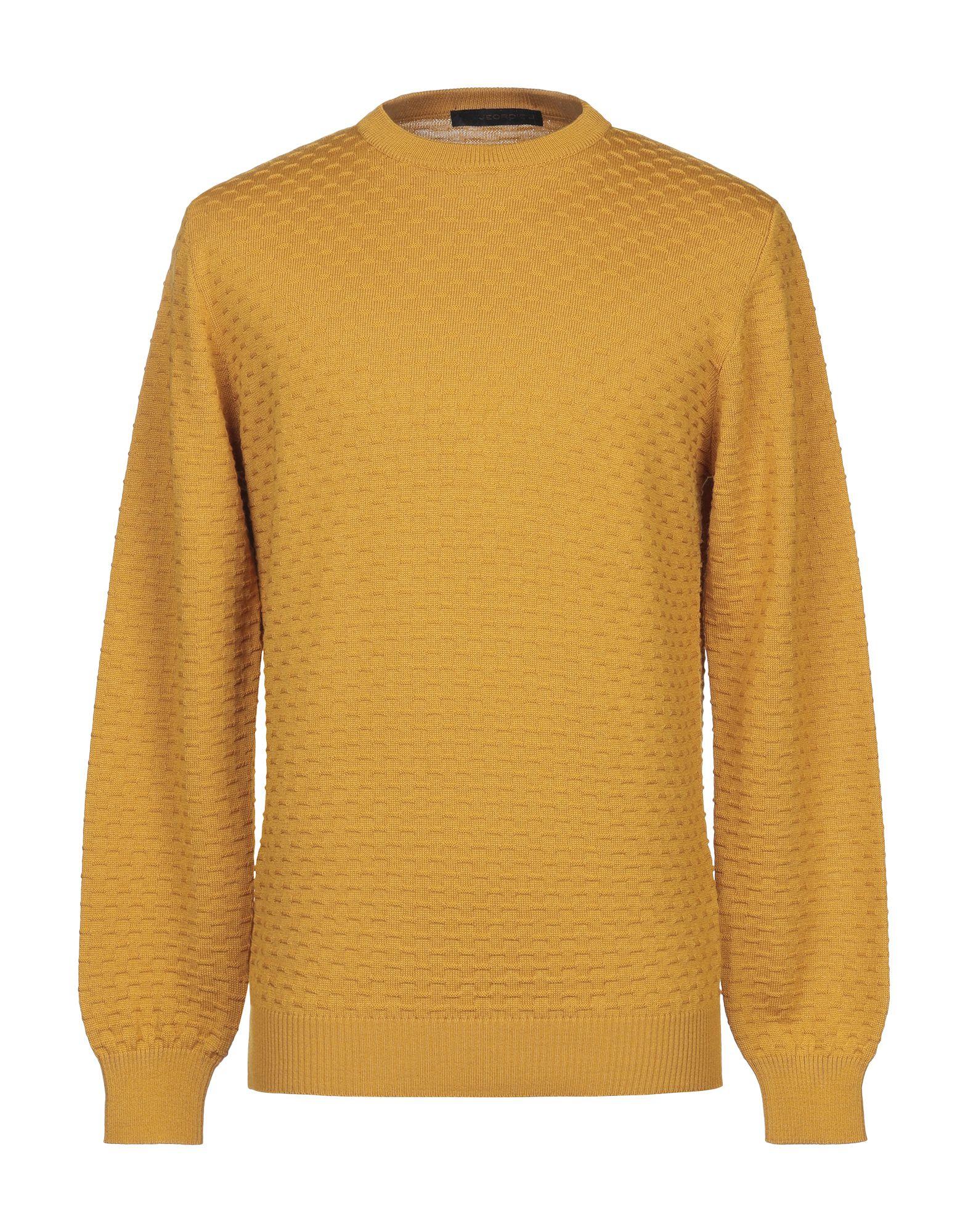 Jeordie's Wool Sweater in Yellow for Men - Lyst