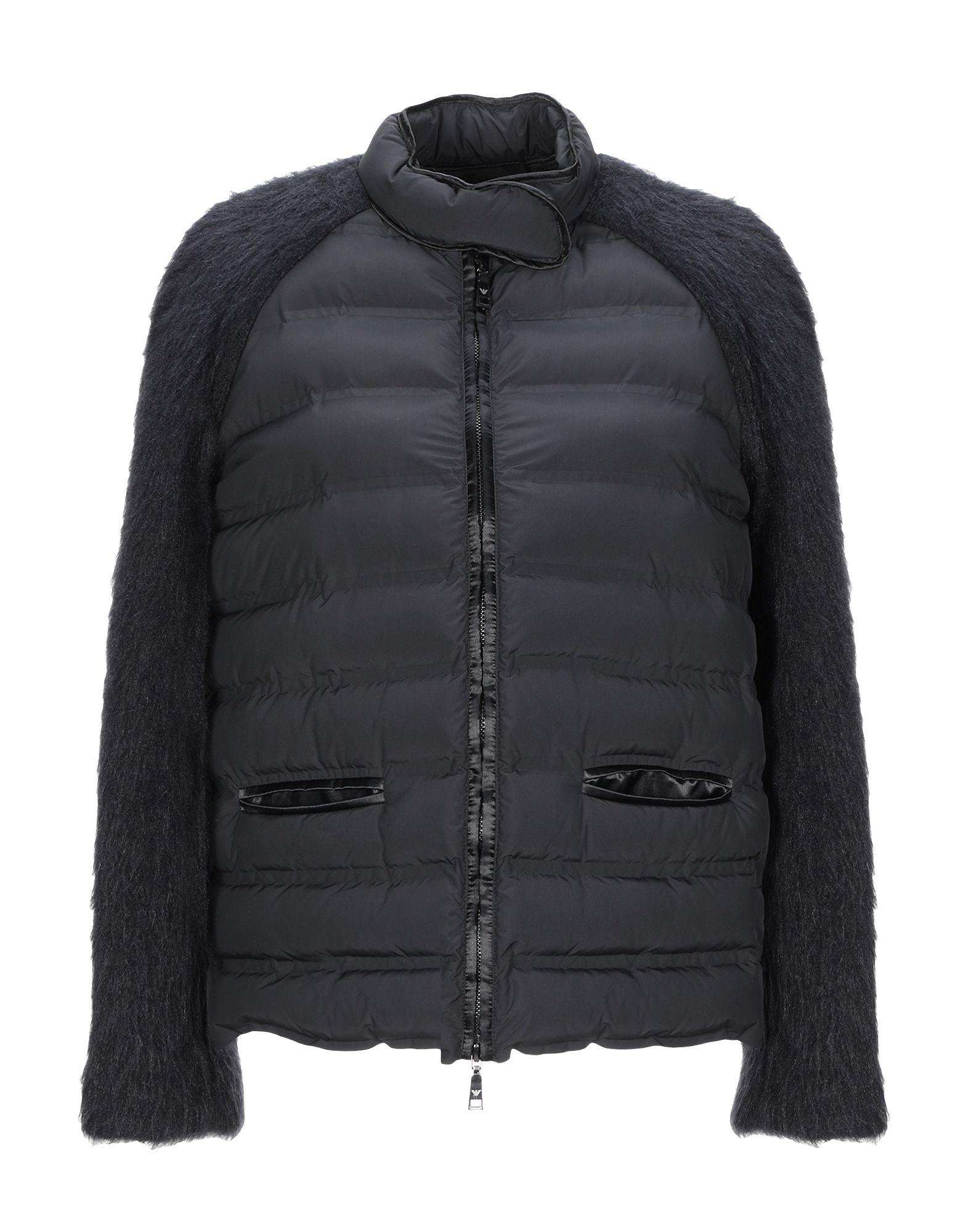 Emporio Armani Synthetic Down Jacket in Black - Lyst