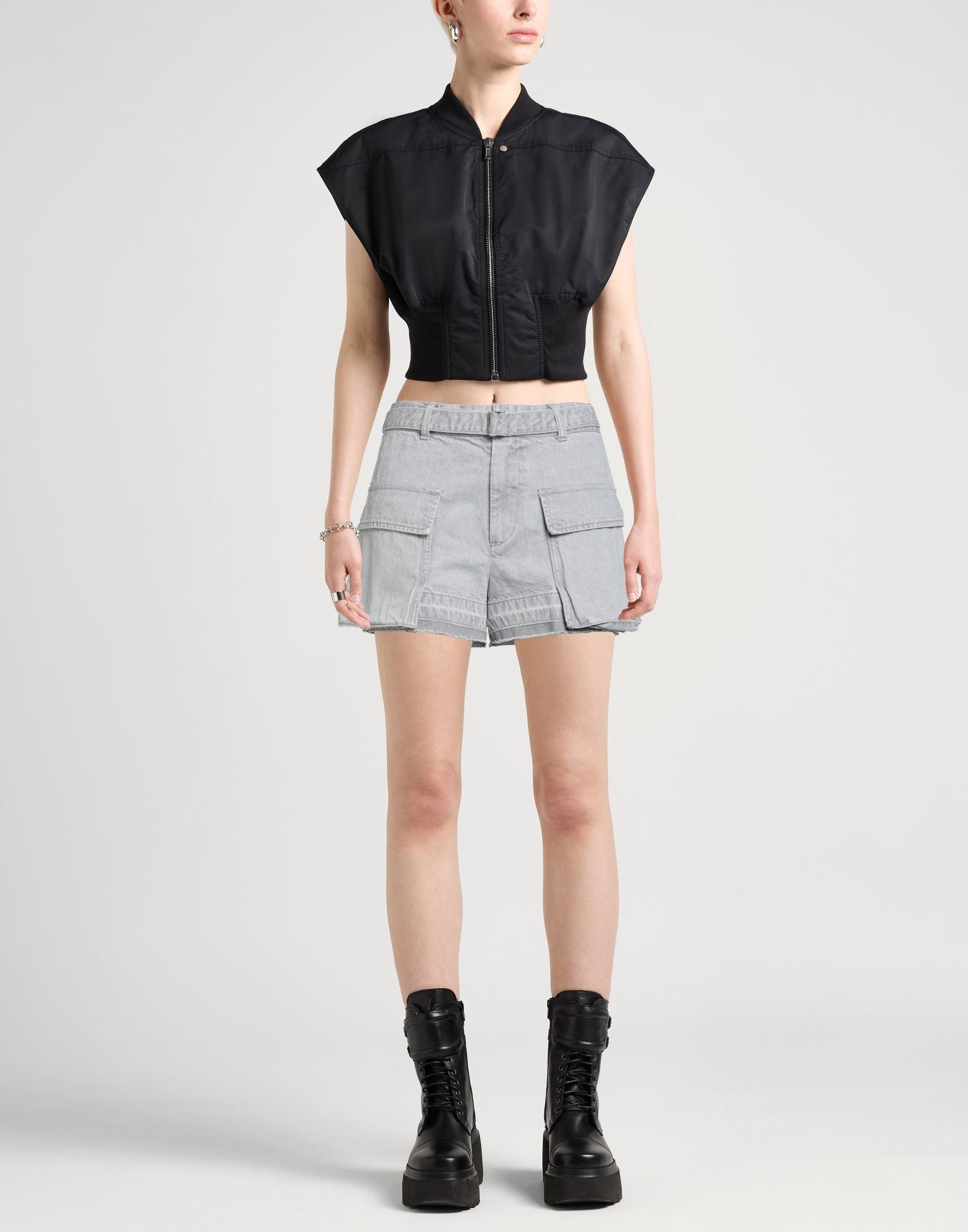 ショートパンツ SACAI Women Shorts  Burmudas 25P2507644 151 WHITE sacai: Women's Denim Pleated Shorts (White) | DSML E-SHOP
