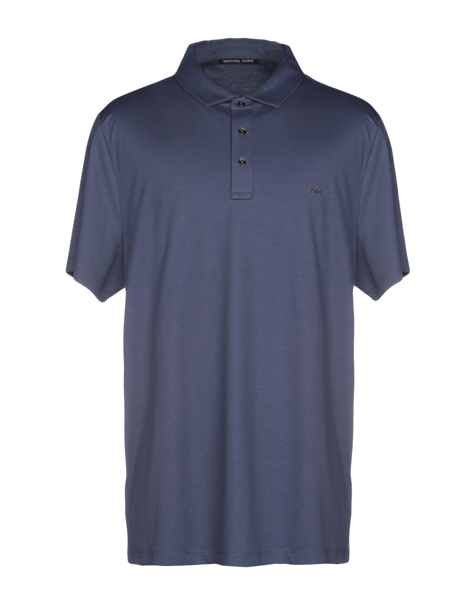 Michael Kors Cotton Polo Shirt in Slate Blue (Blue) for Men Lyst