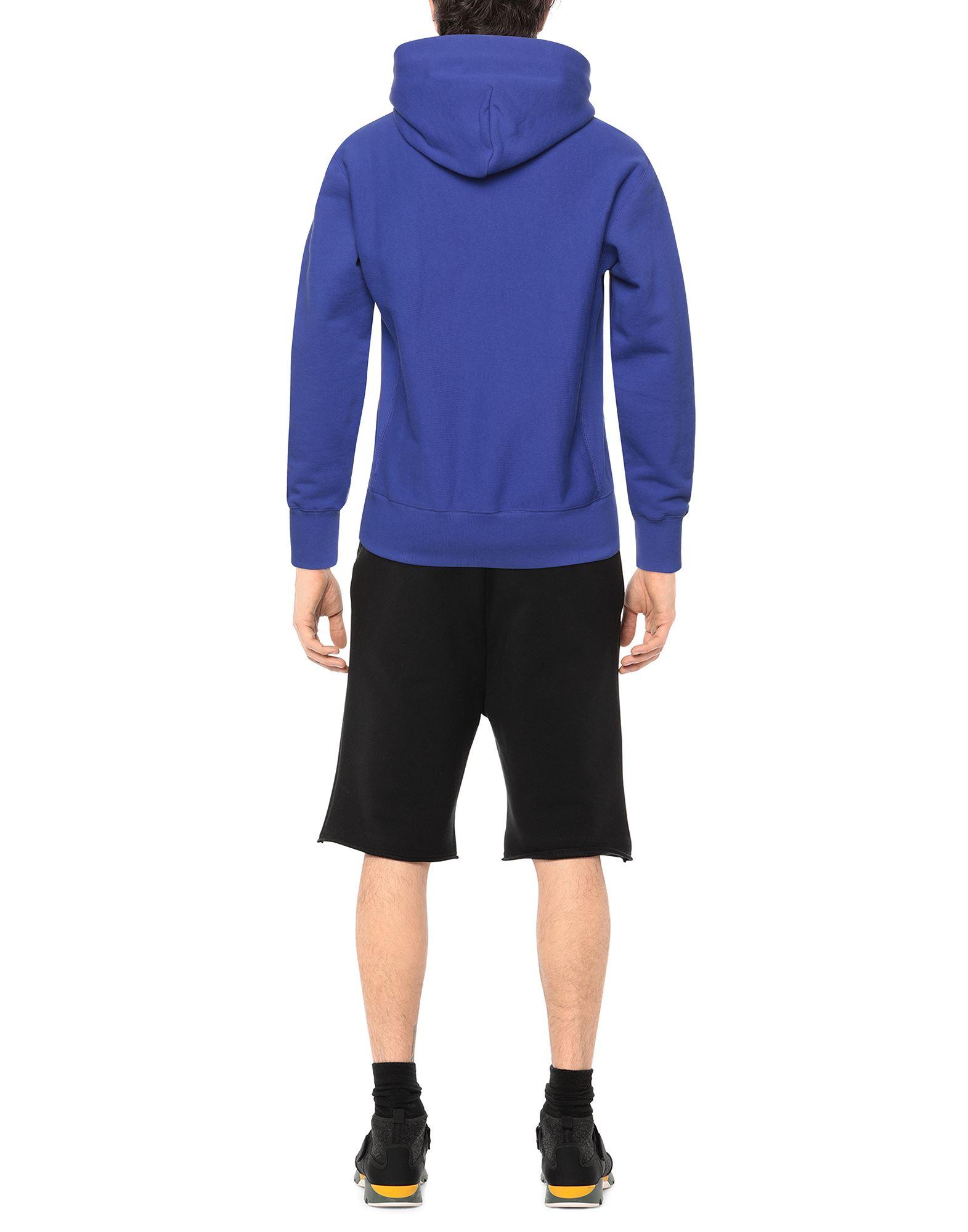 bright blue champion sweatshirt