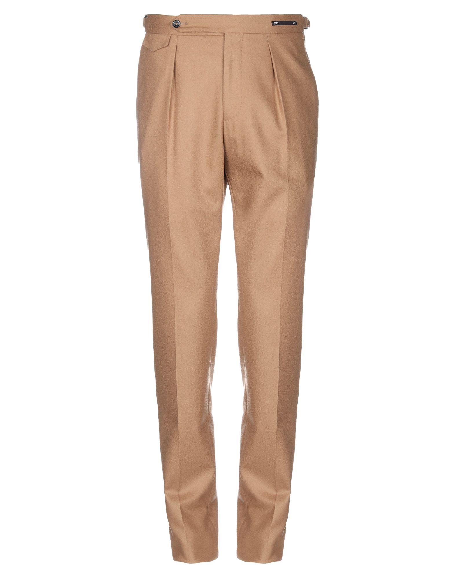 PT01 Flannel Casual Pants in Light Brown (Brown) for Men - Lyst
