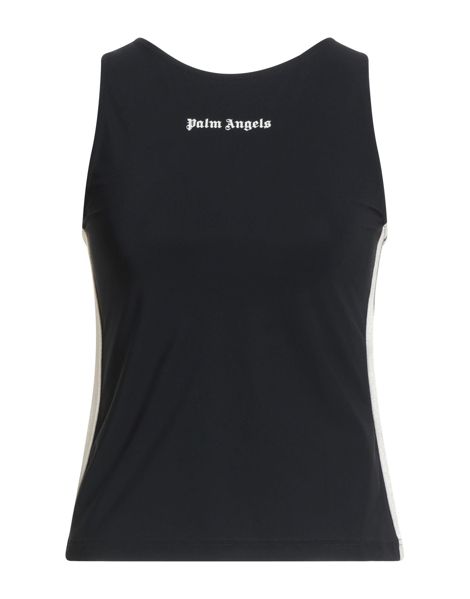 Tシャツ・カットソー PALM ANGELS LOGO RIBBED TANK TOP Palm Angels Logo Embroidered Ribbed Tank Top | italist
