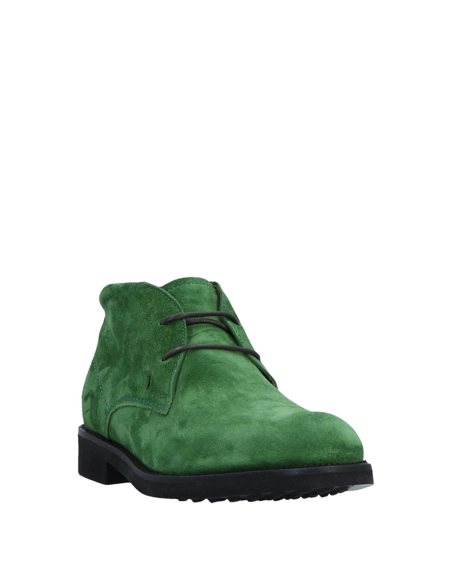 Tod's Leather Ankle Boots in Green for Men Lyst