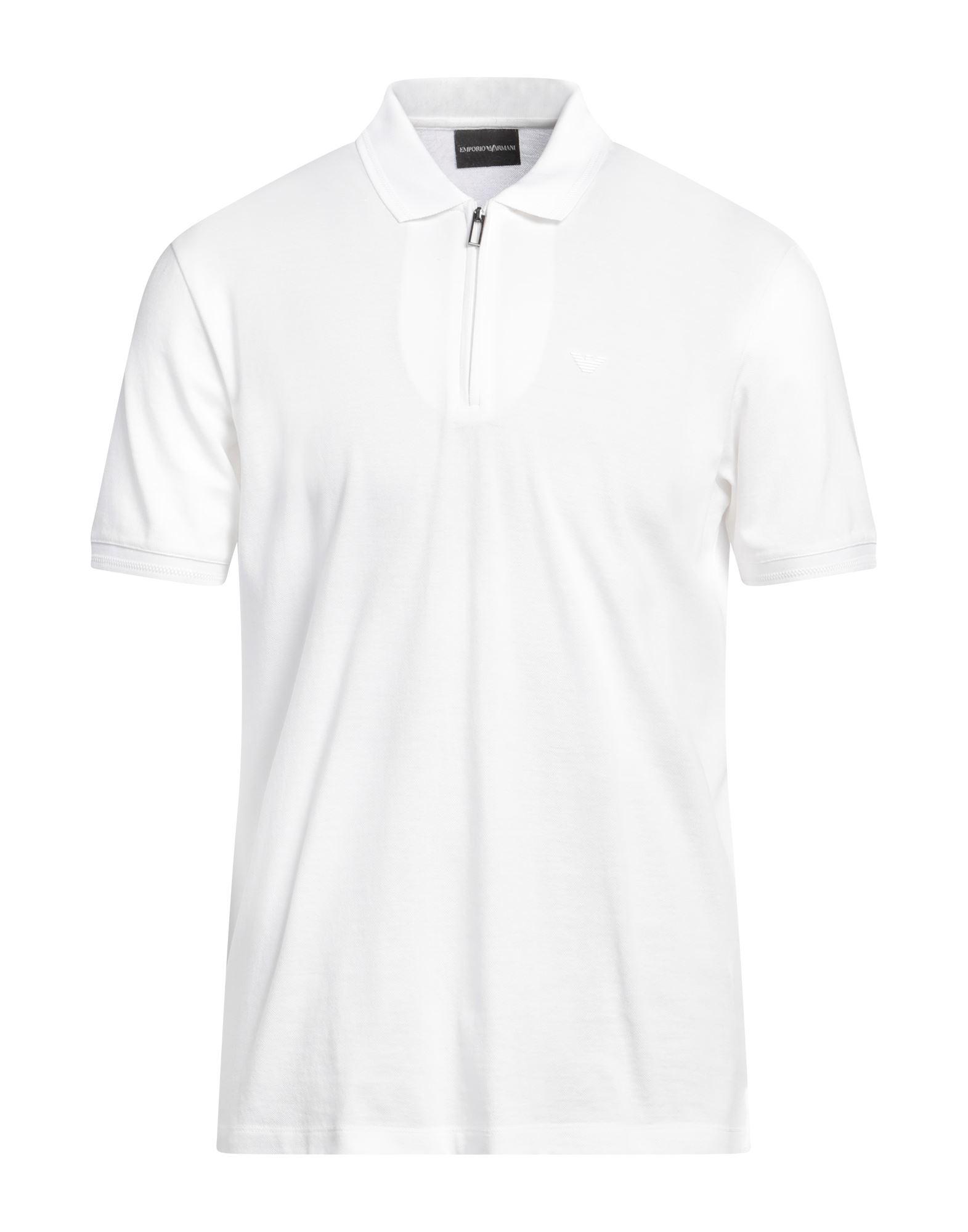 White armani top polo shirt