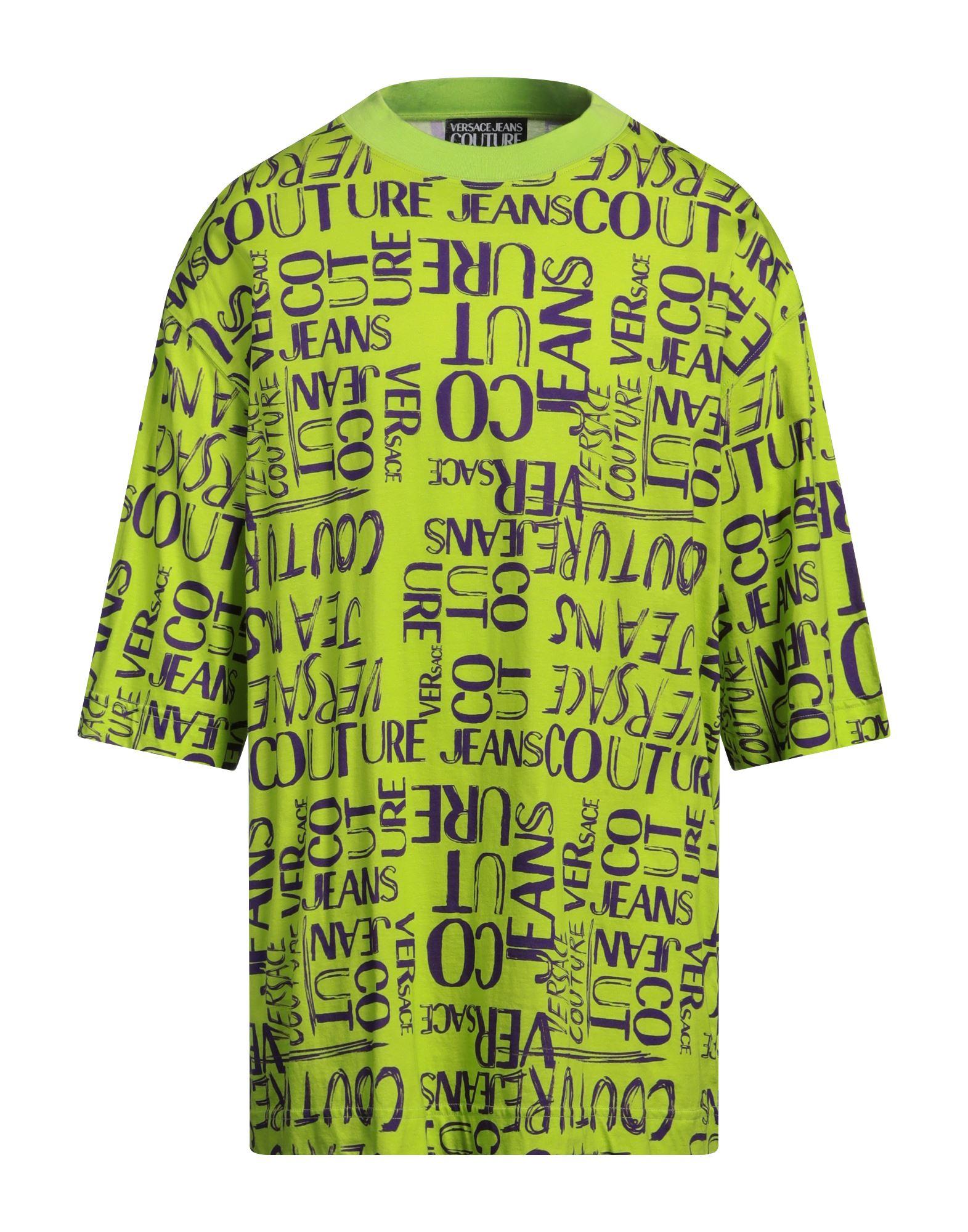 Versace Jeans Couture Lime T-Shirt Cotton in Green for Men Lyst UK