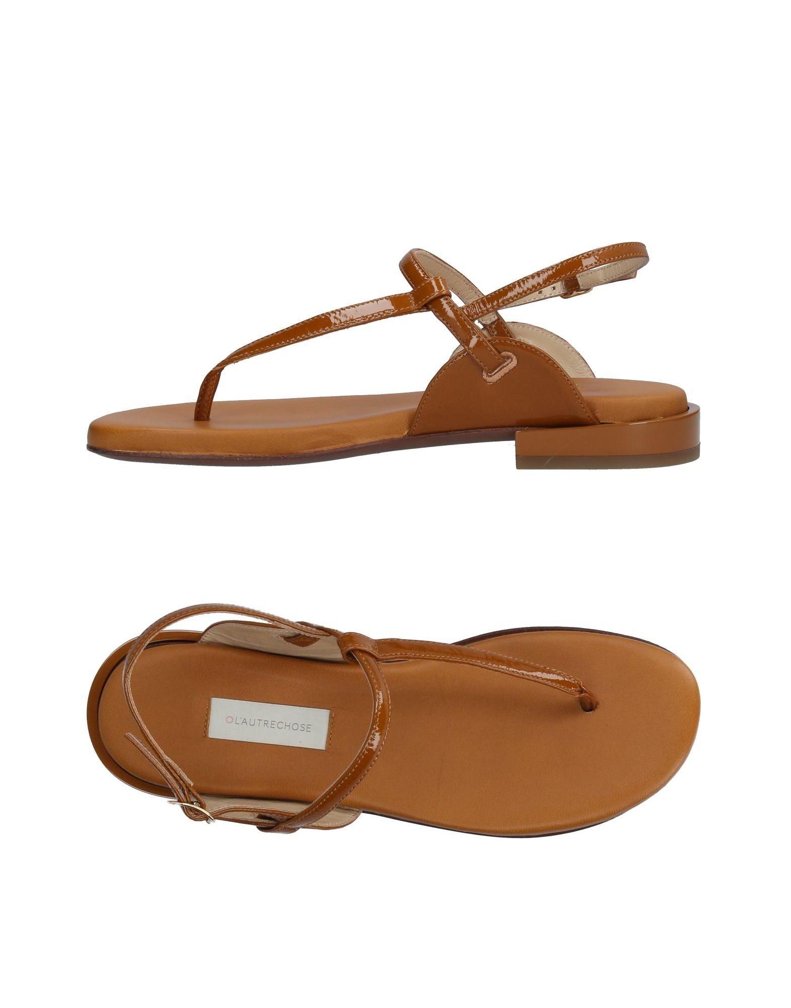 Lyst - L'Autre Chose Toe Strap Sandal in Brown