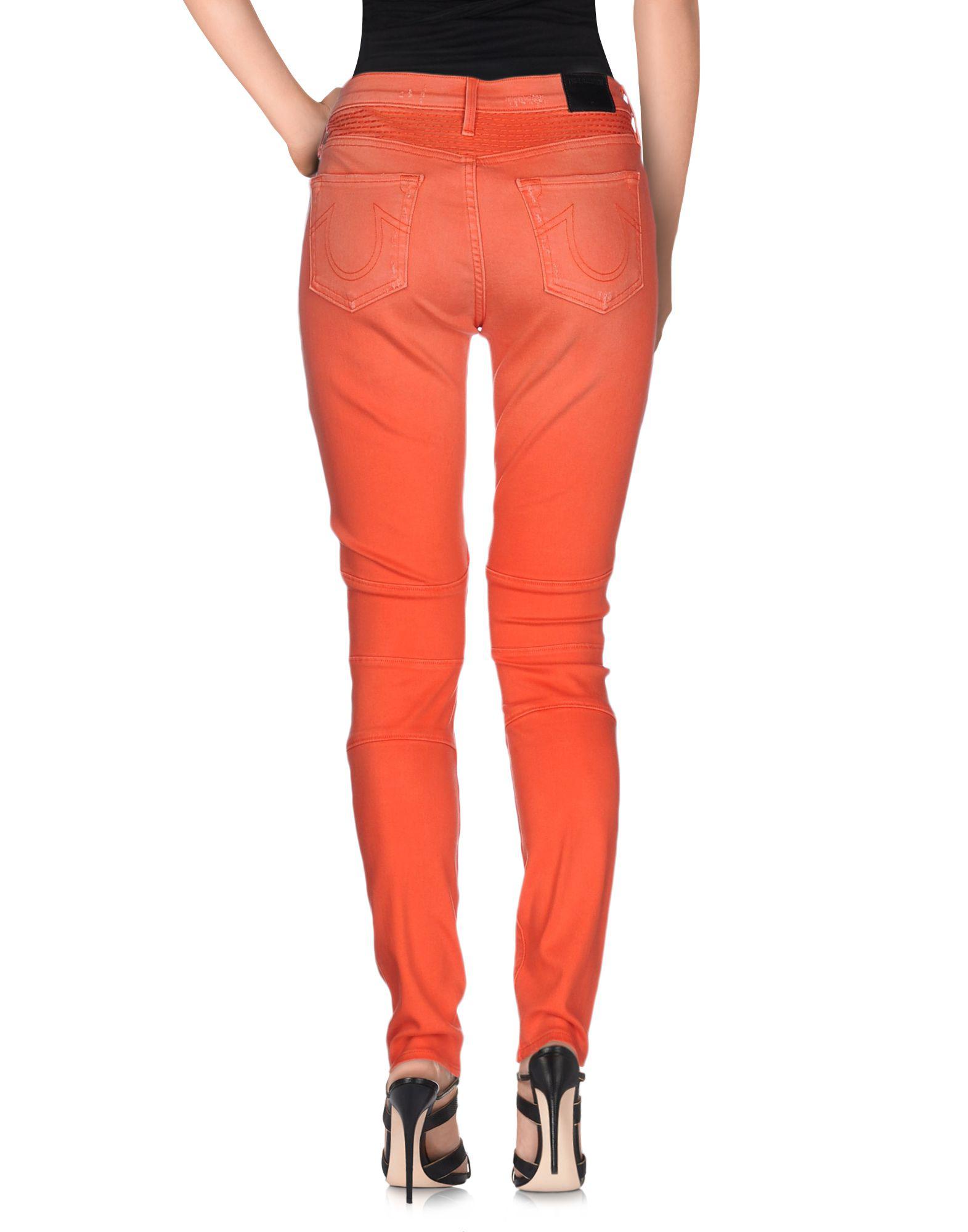 orange denim pants