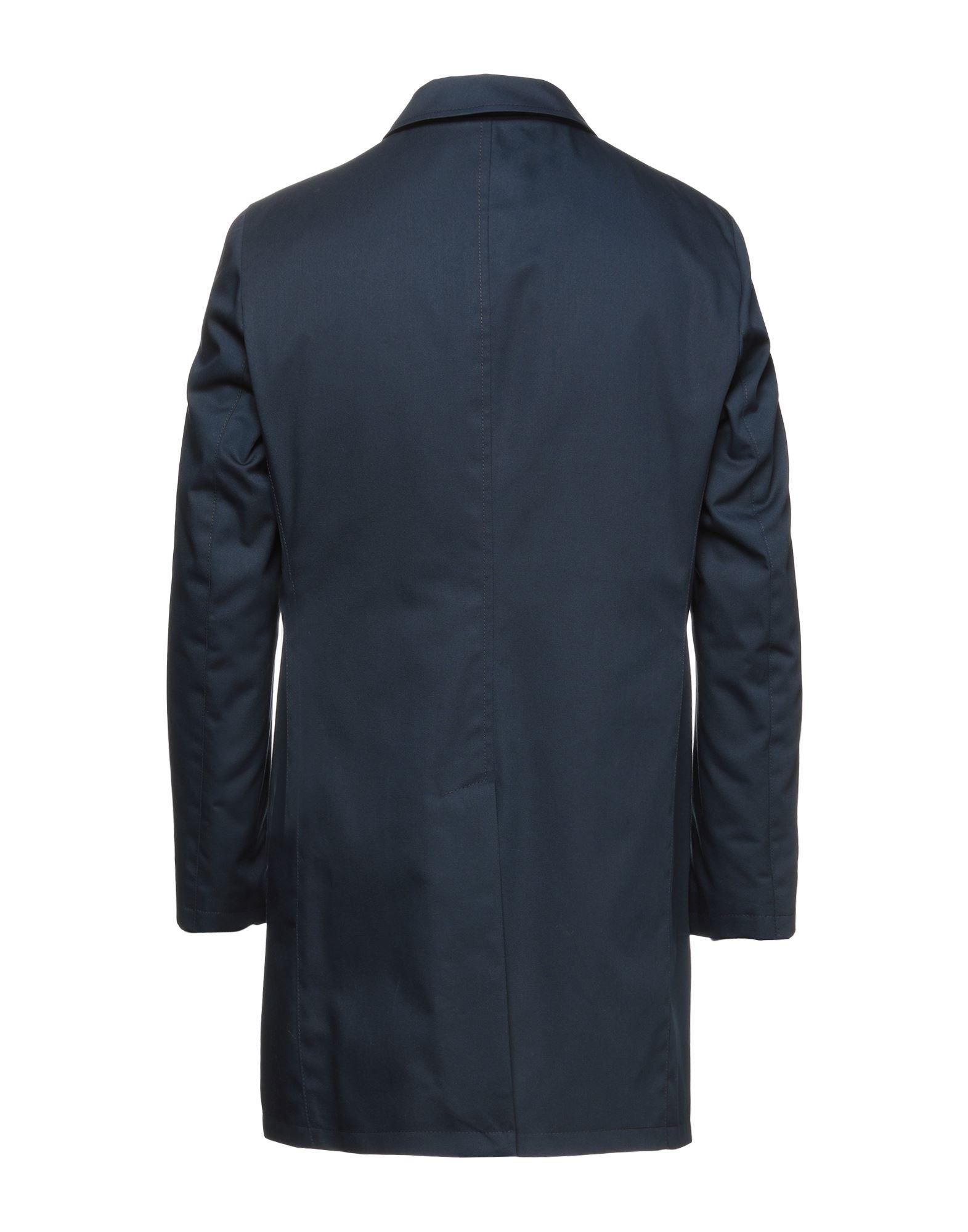 Hevò Flannel Overcoat in Dark Blue (Blue) for Men - Lyst